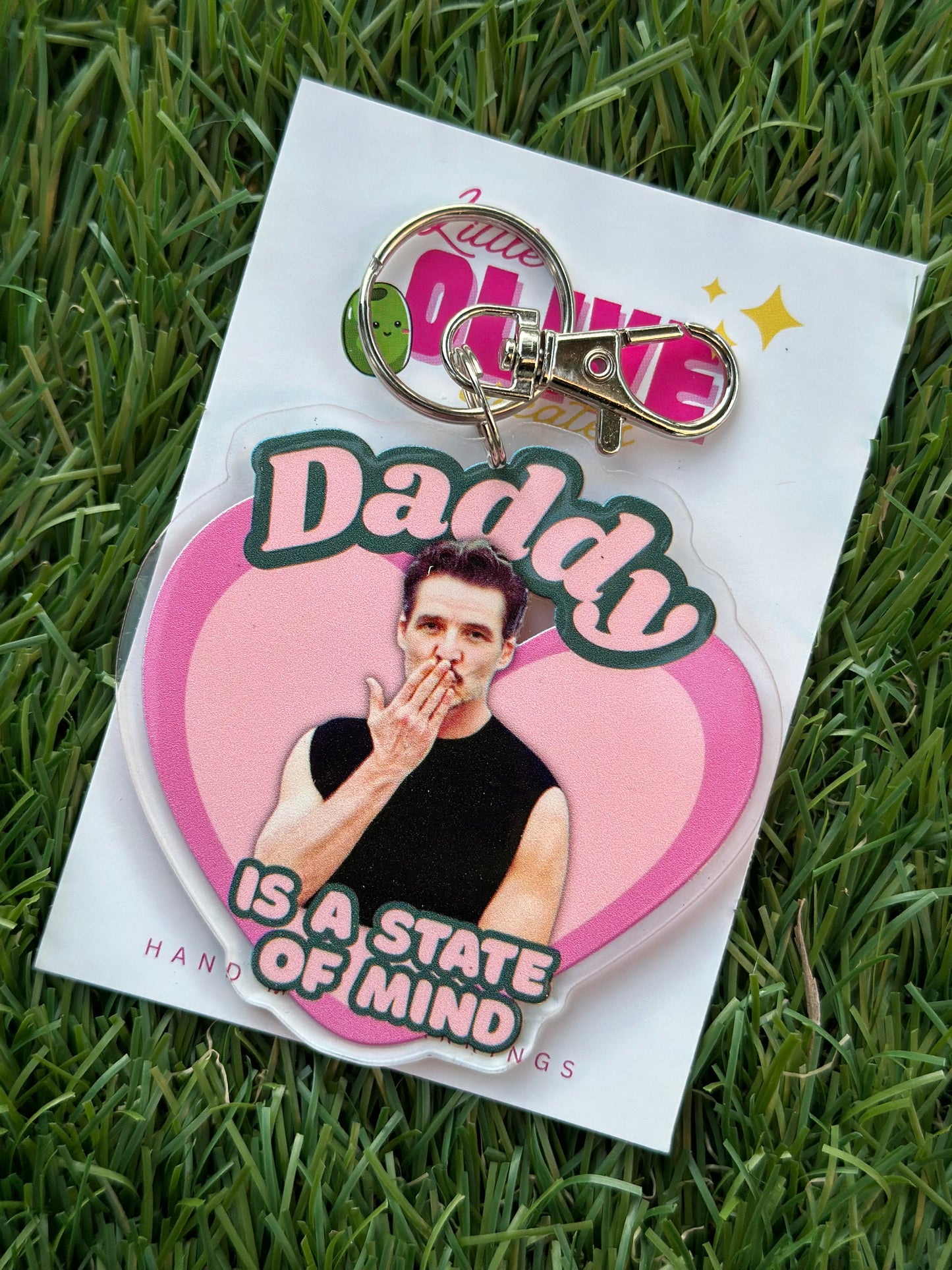 Pedro Pascal “Daddy Is a State of Mind” keychain-