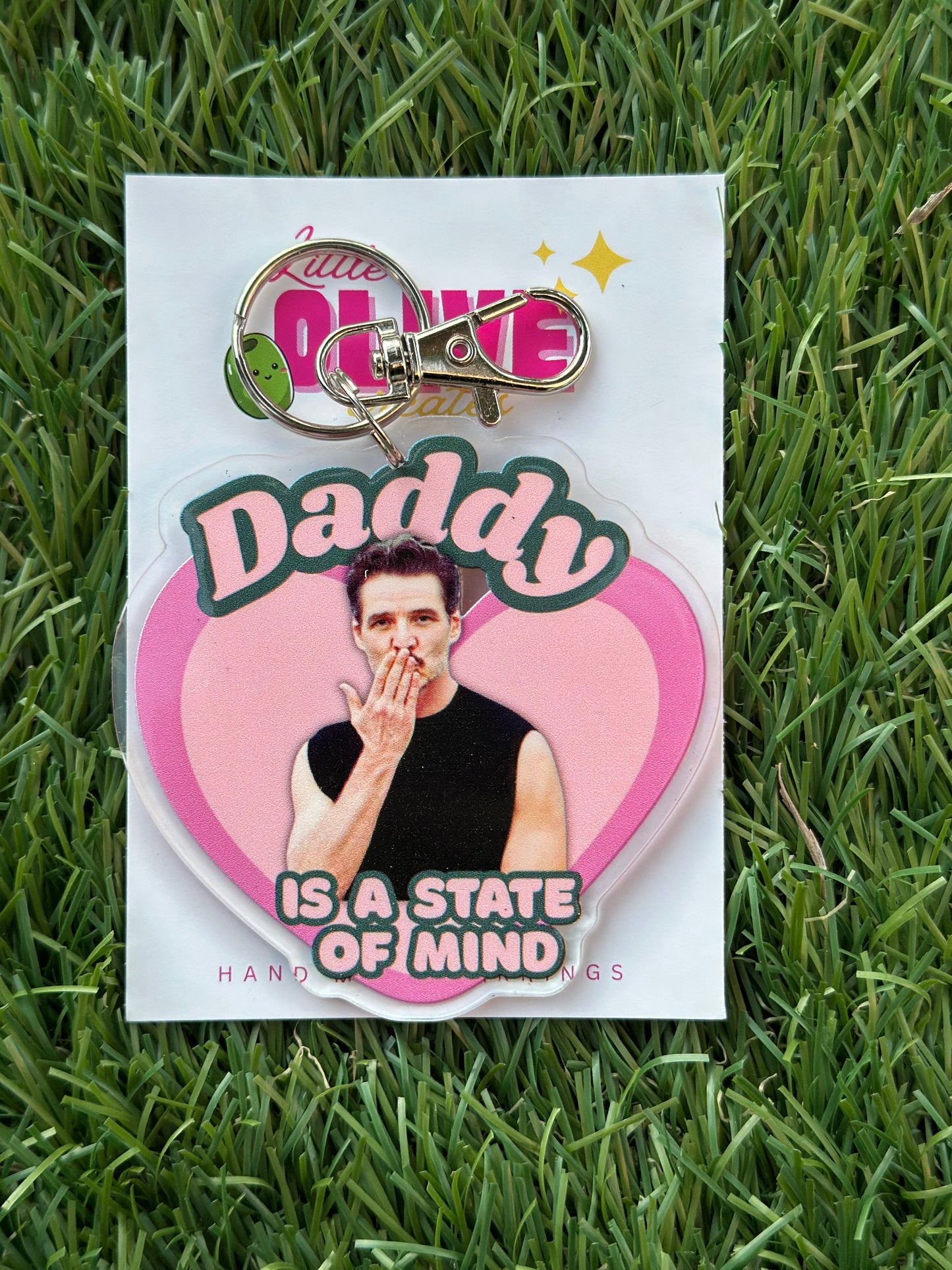 Pedro Pascal “Daddy Is a State of Mind” keychain-