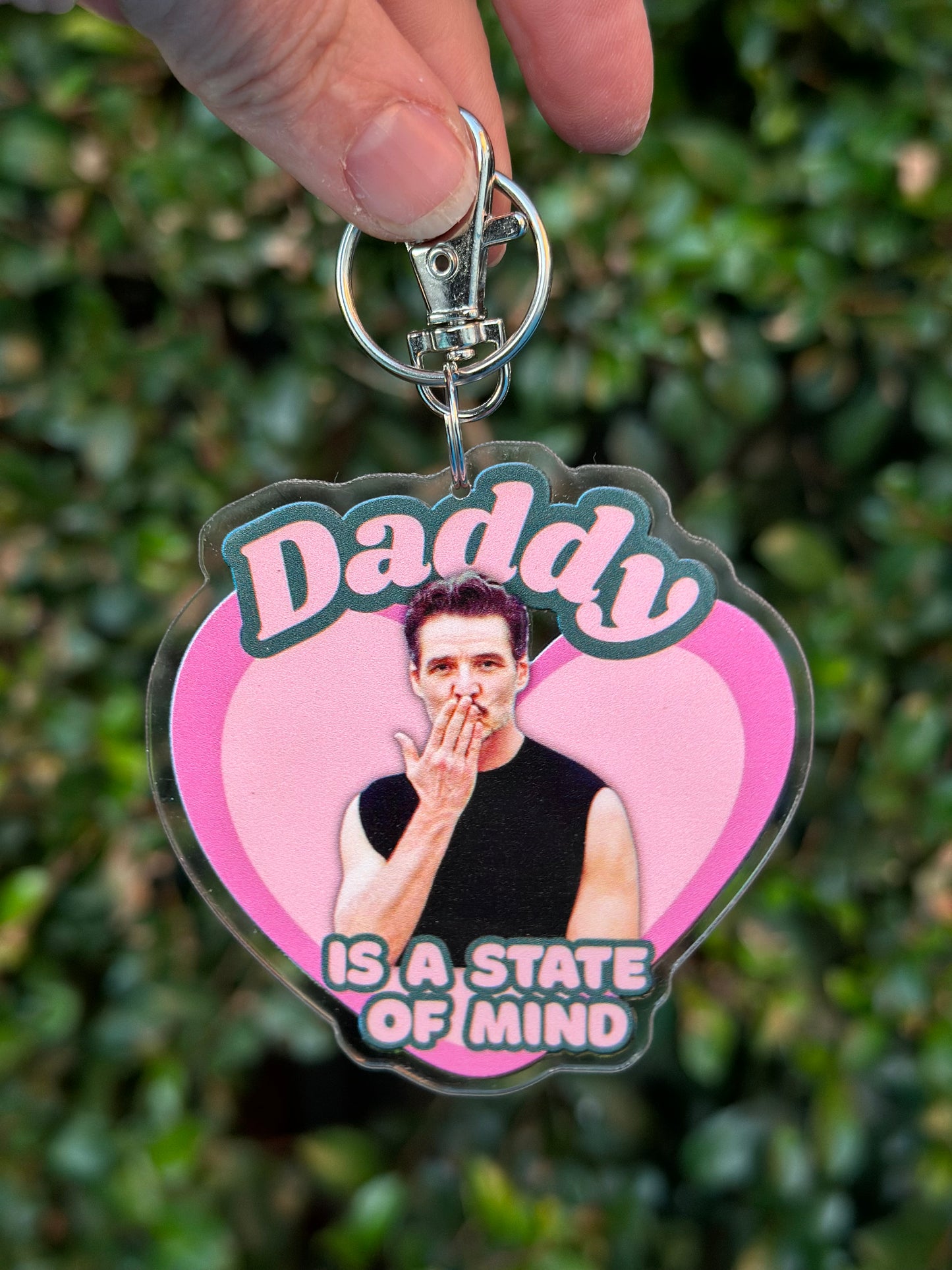Pedro Pascal “Daddy Is a State of Mind” keychain-