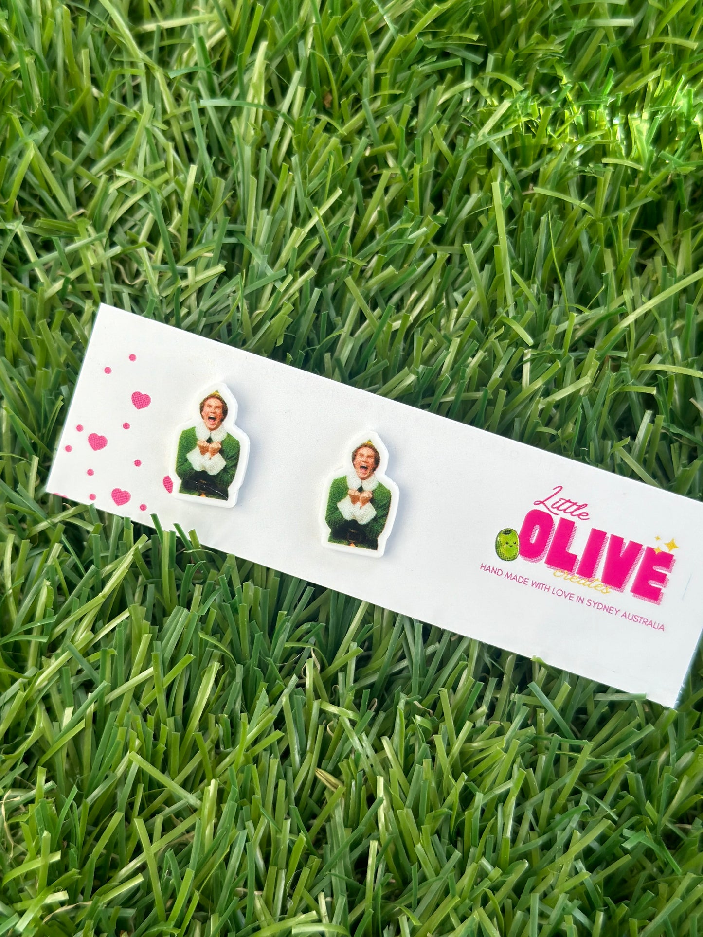 Buddy the Elf Festive Christmas Earrings β Stud or Dangle Options