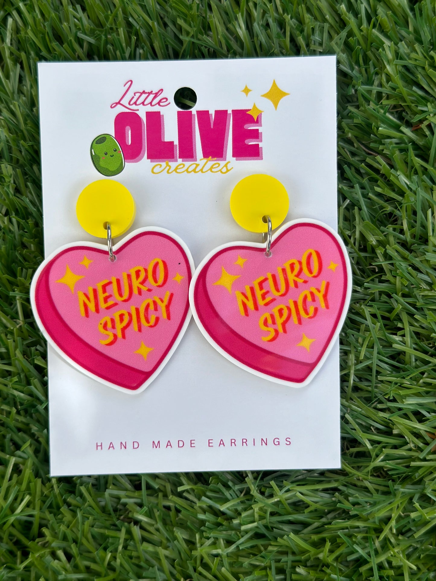 “Neurospicy” Neurodiversity Dangle Earrings 🌶️