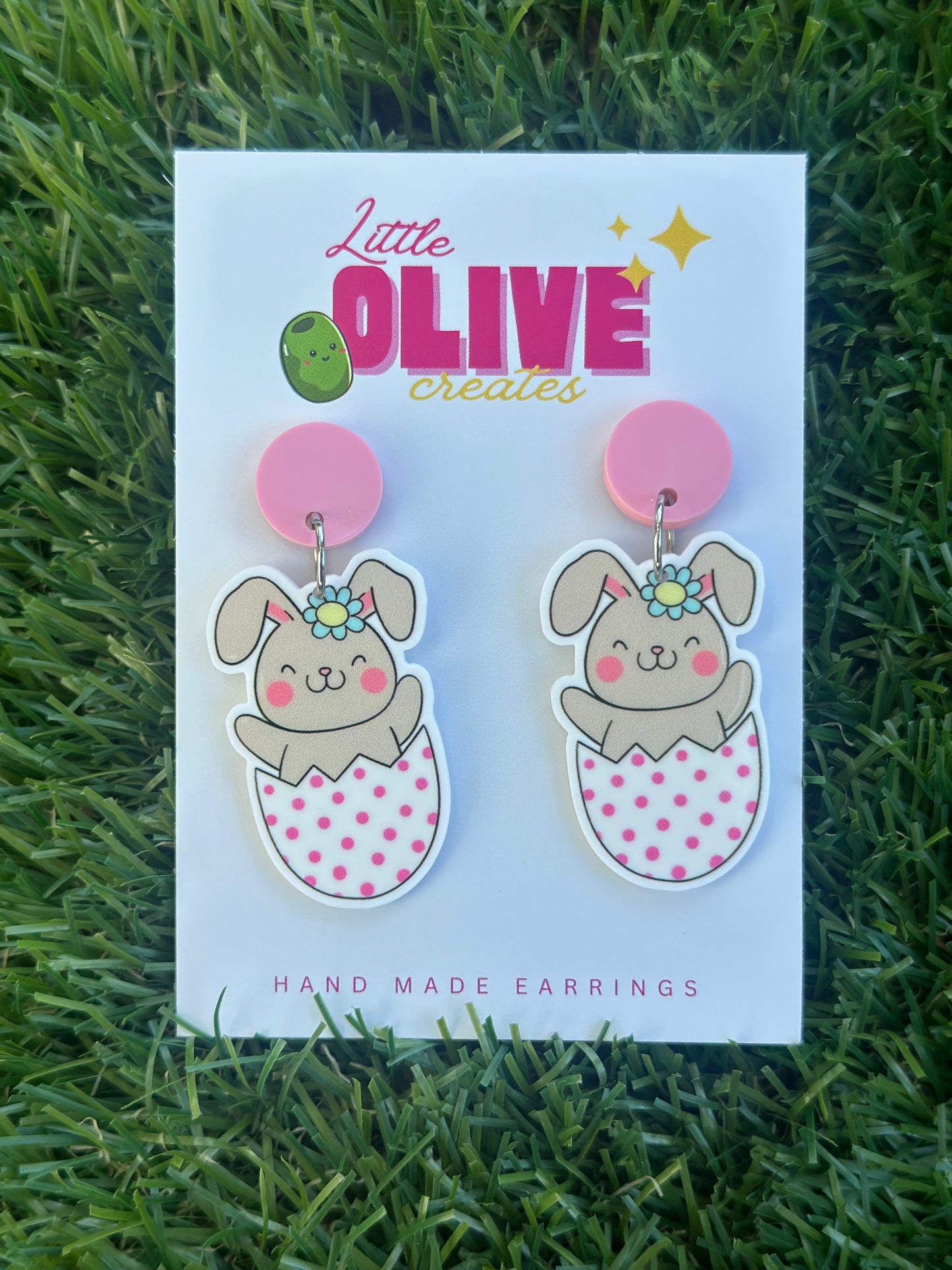 Cute Bunny Easter Egg Dangle Earrings π°πΈ β Perfect for Spring!