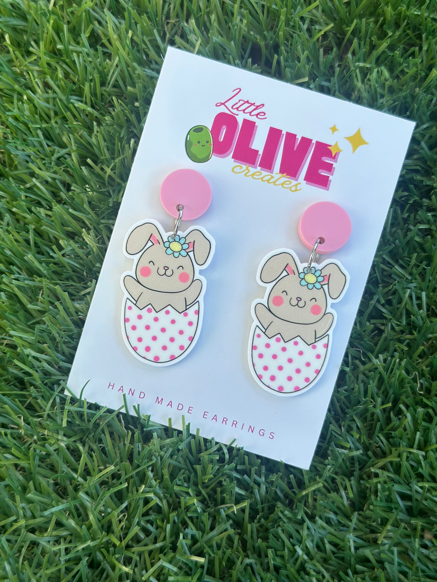 Cute Bunny Easter Egg Dangle Earrings π°πΈ β Perfect for Spring!