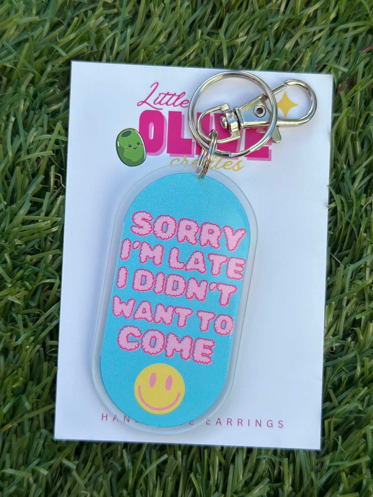 Sorry I’m Late Keychain – The Ultimate Introvert Mood