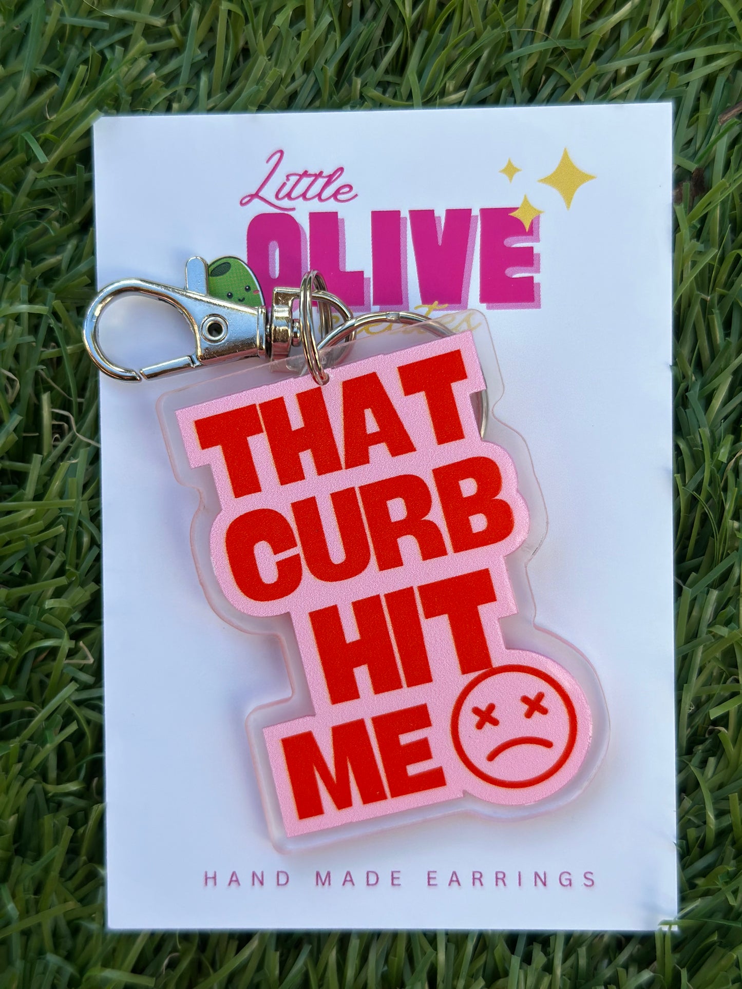 That Curb Hit Me – Funny Keychain