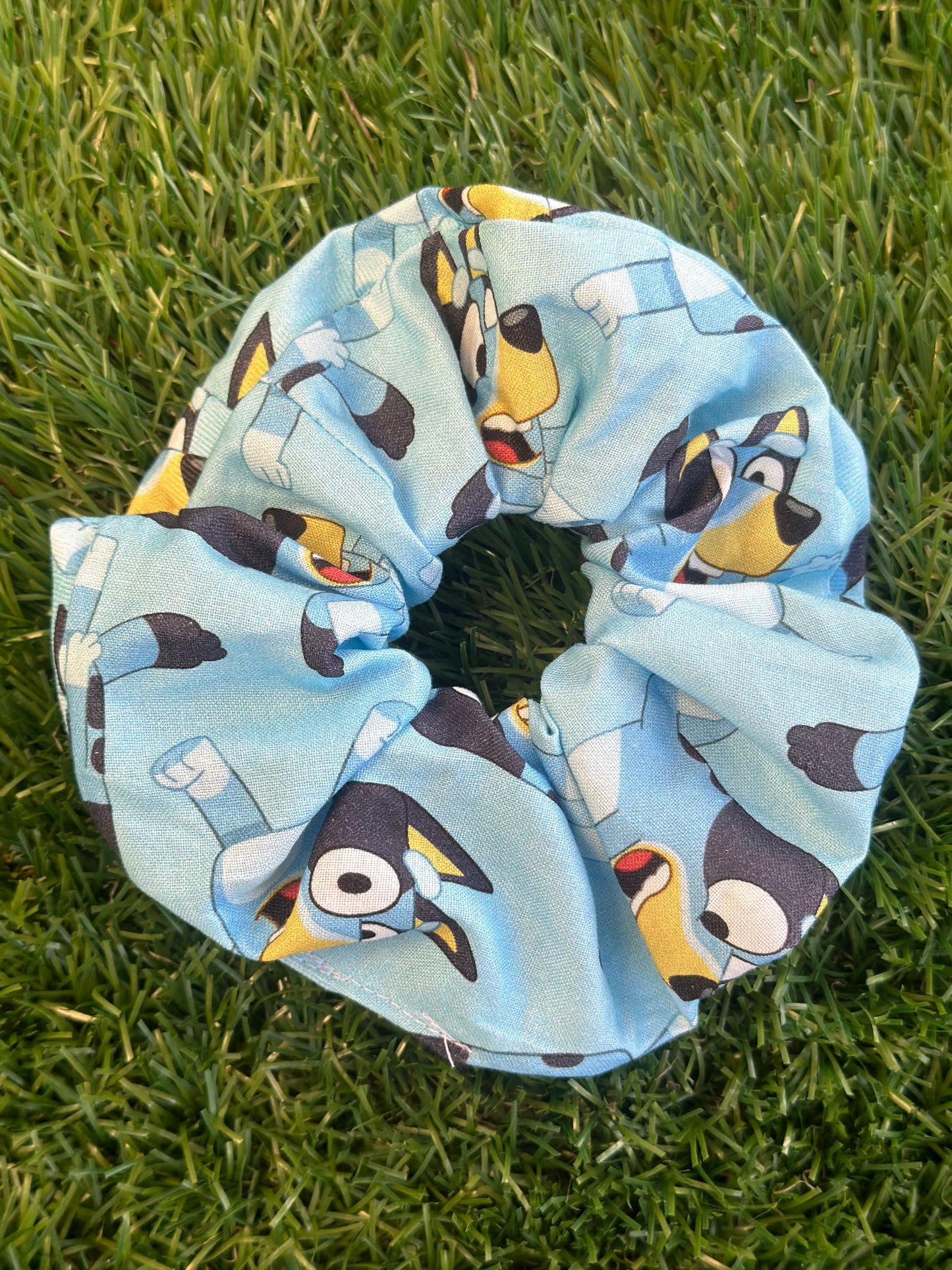 Cute Hand Made Bluey Scrunchie