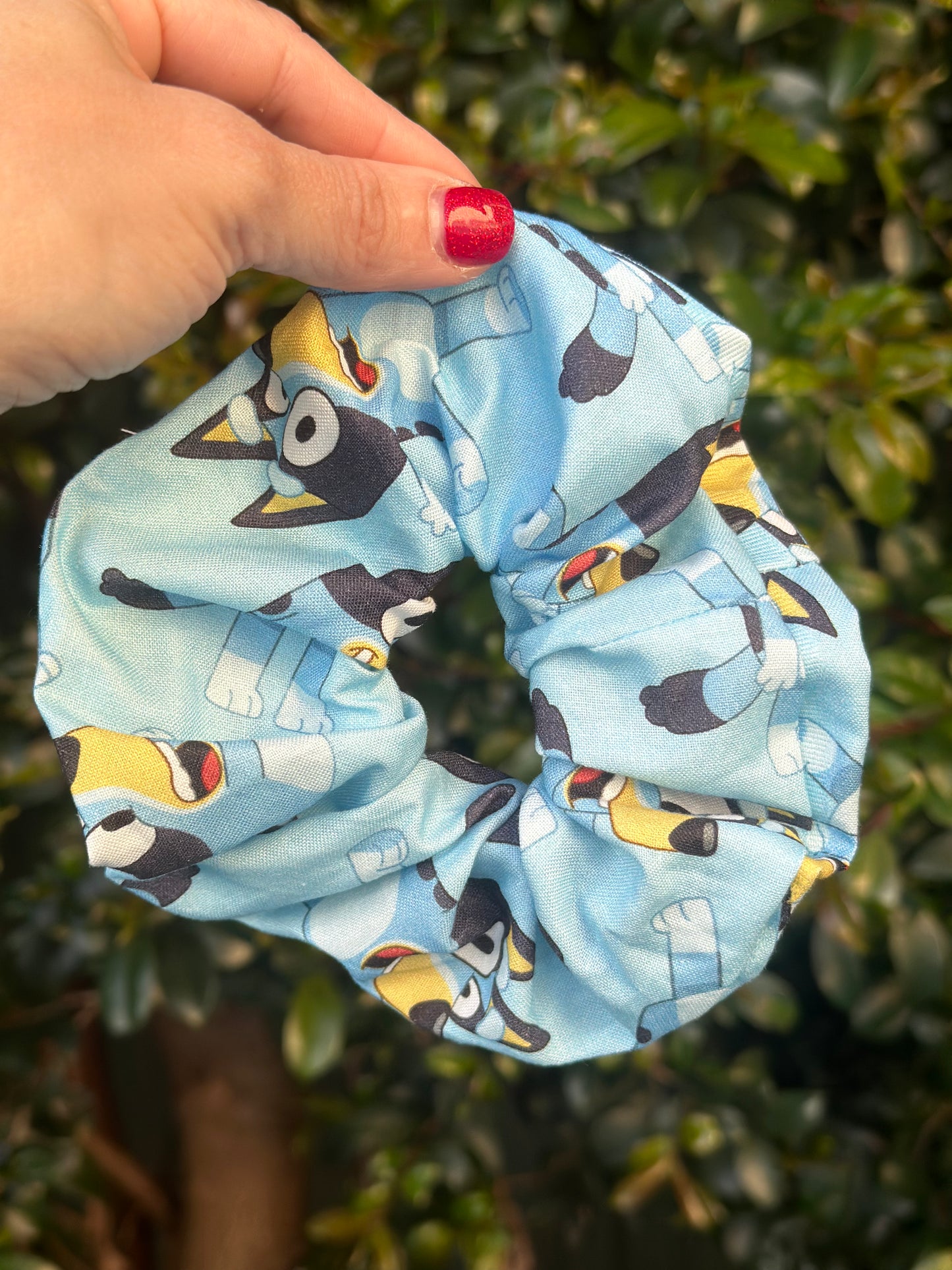 Cute Hand Made Bluey Scrunchie