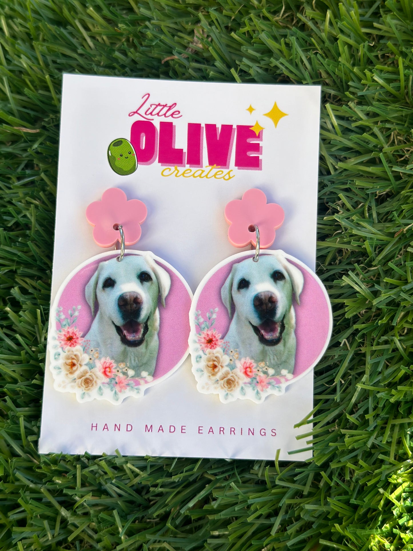 Fully Customisable Drop Statement Dangle or Stud Earrings - Your Design, Logo, Sports team, party theme Your Style!