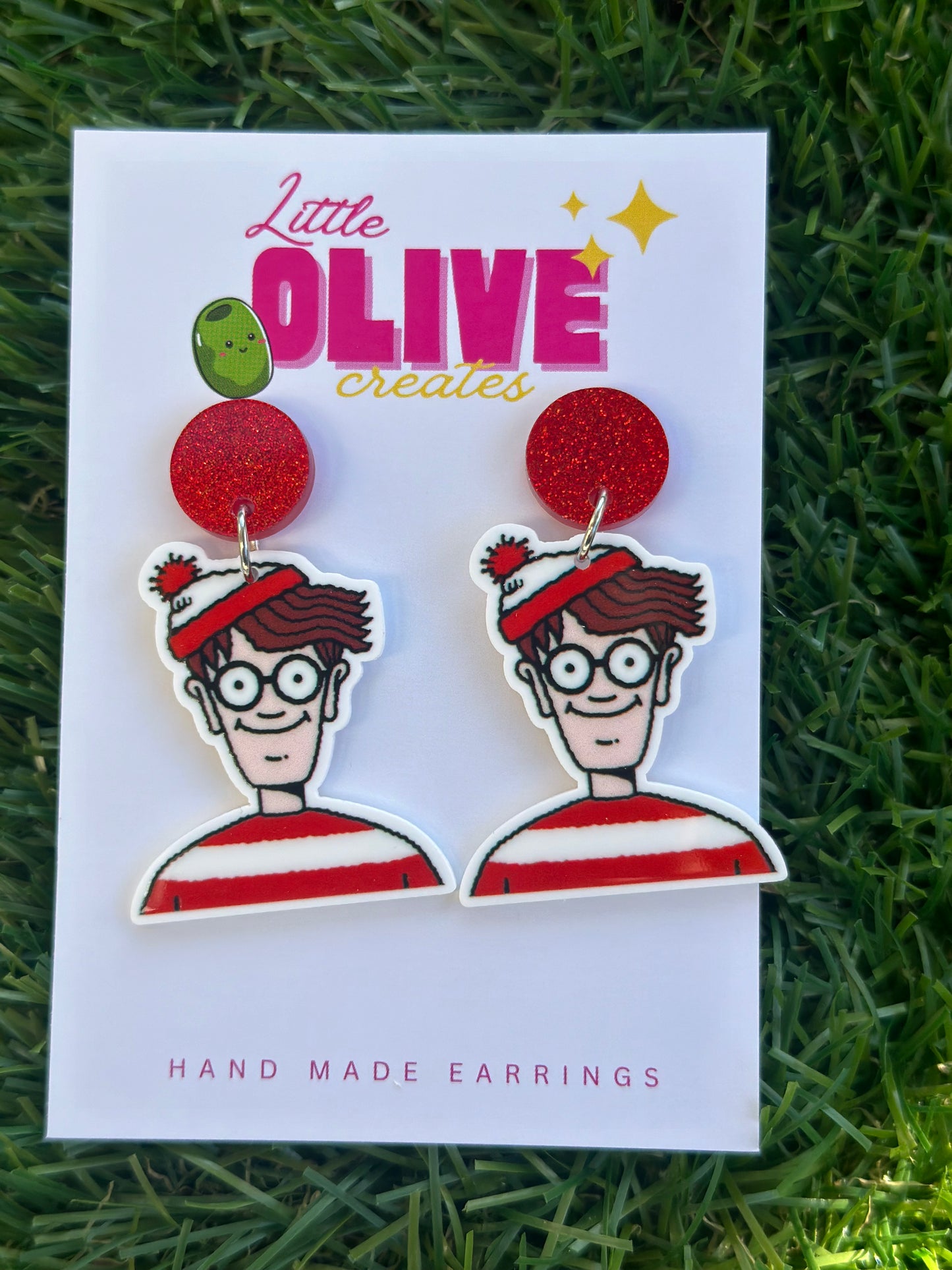 Where's Wally Book Week Teacher Dangle or Stud Earrings