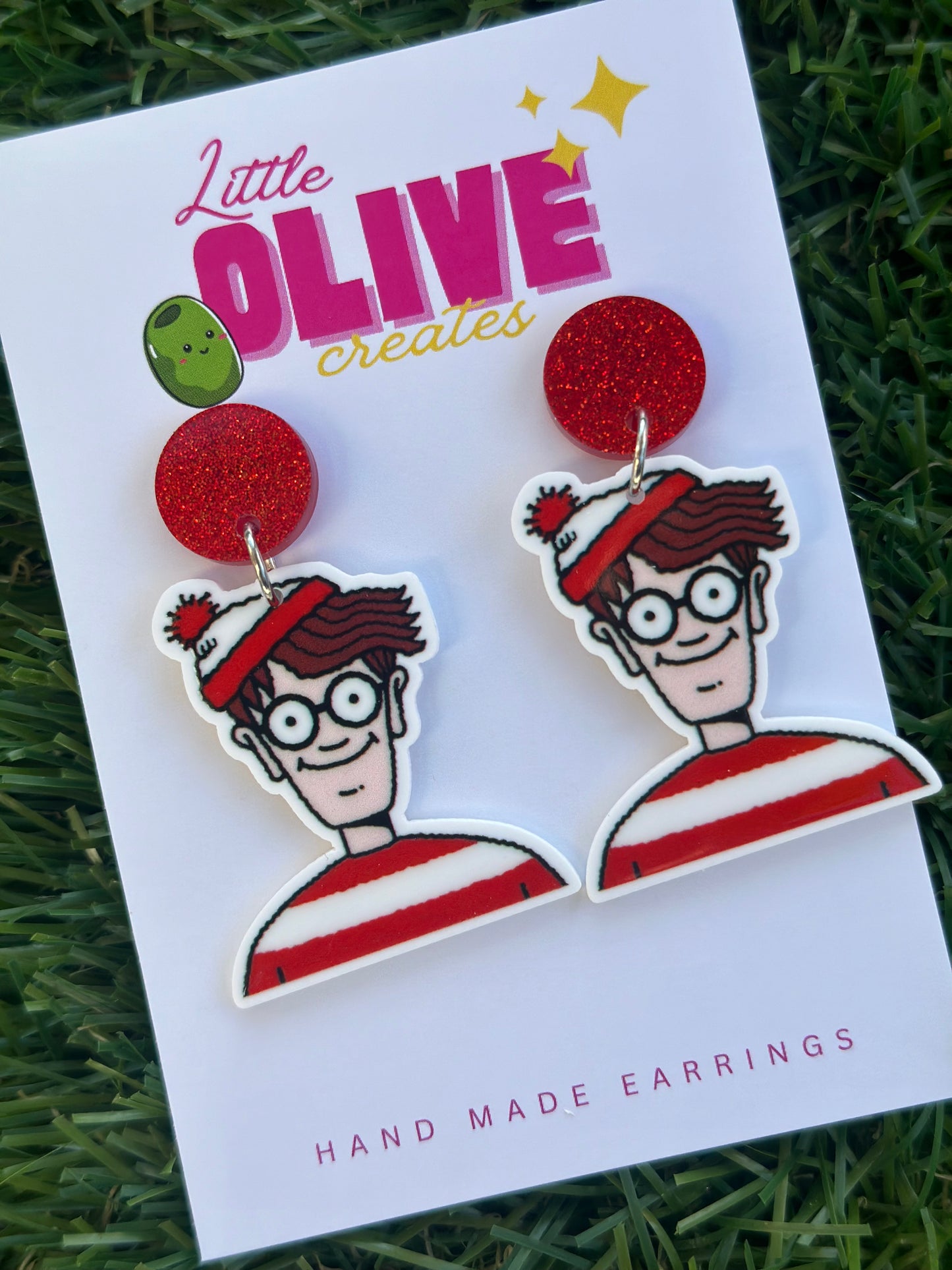 Where's Wally Book Week Teacher Dangle or Stud Earrings