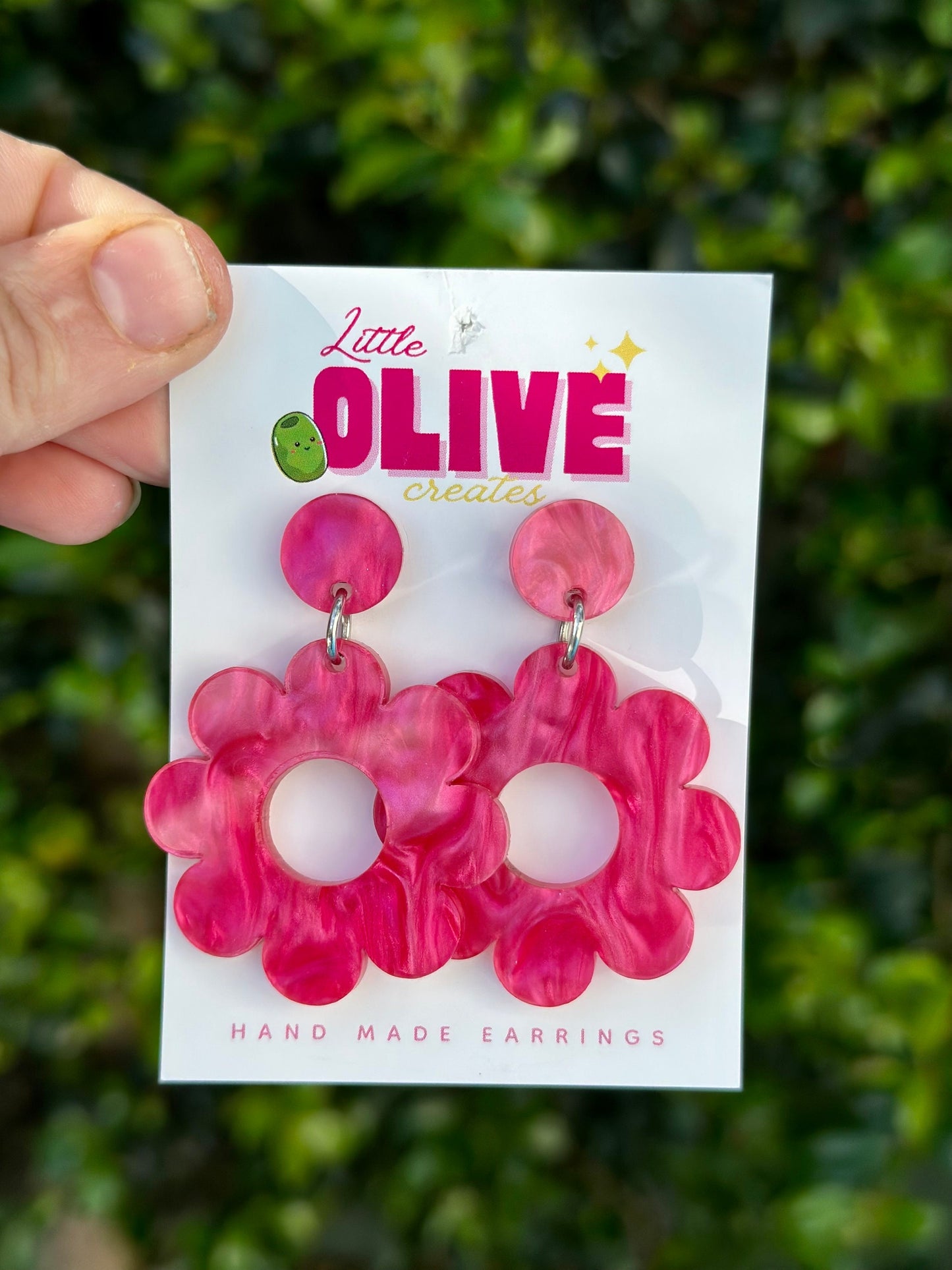 Retro Flower Power Dangle Earrings - Groovy '60s Style with Stainless Steel Posts"