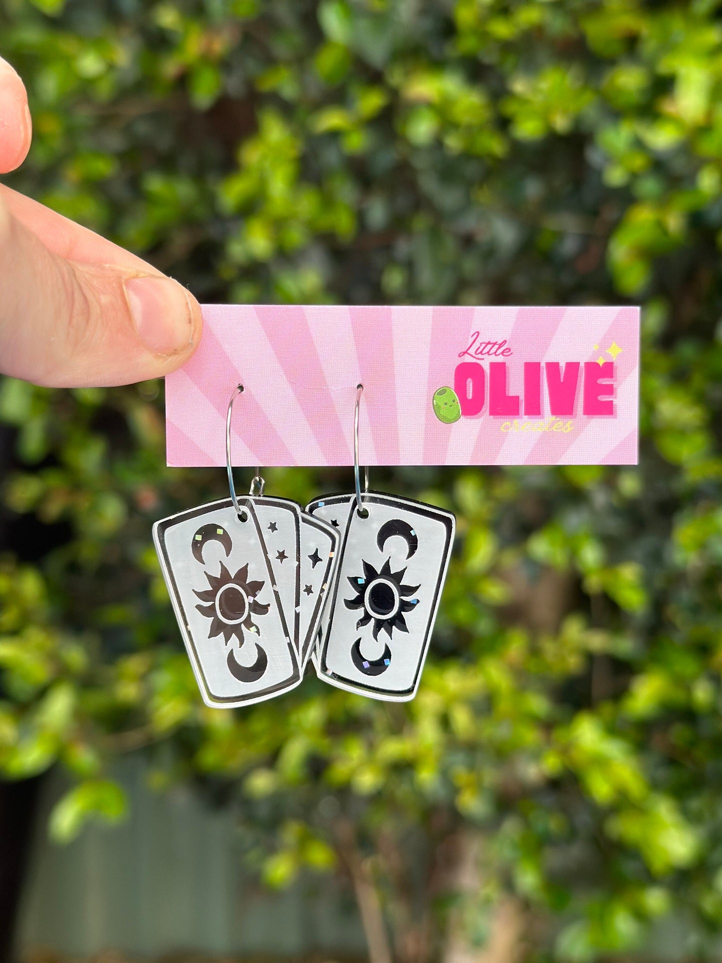 Mystical Witch Tarot Cards Dangle Earrings for Spooky Halloween Style!