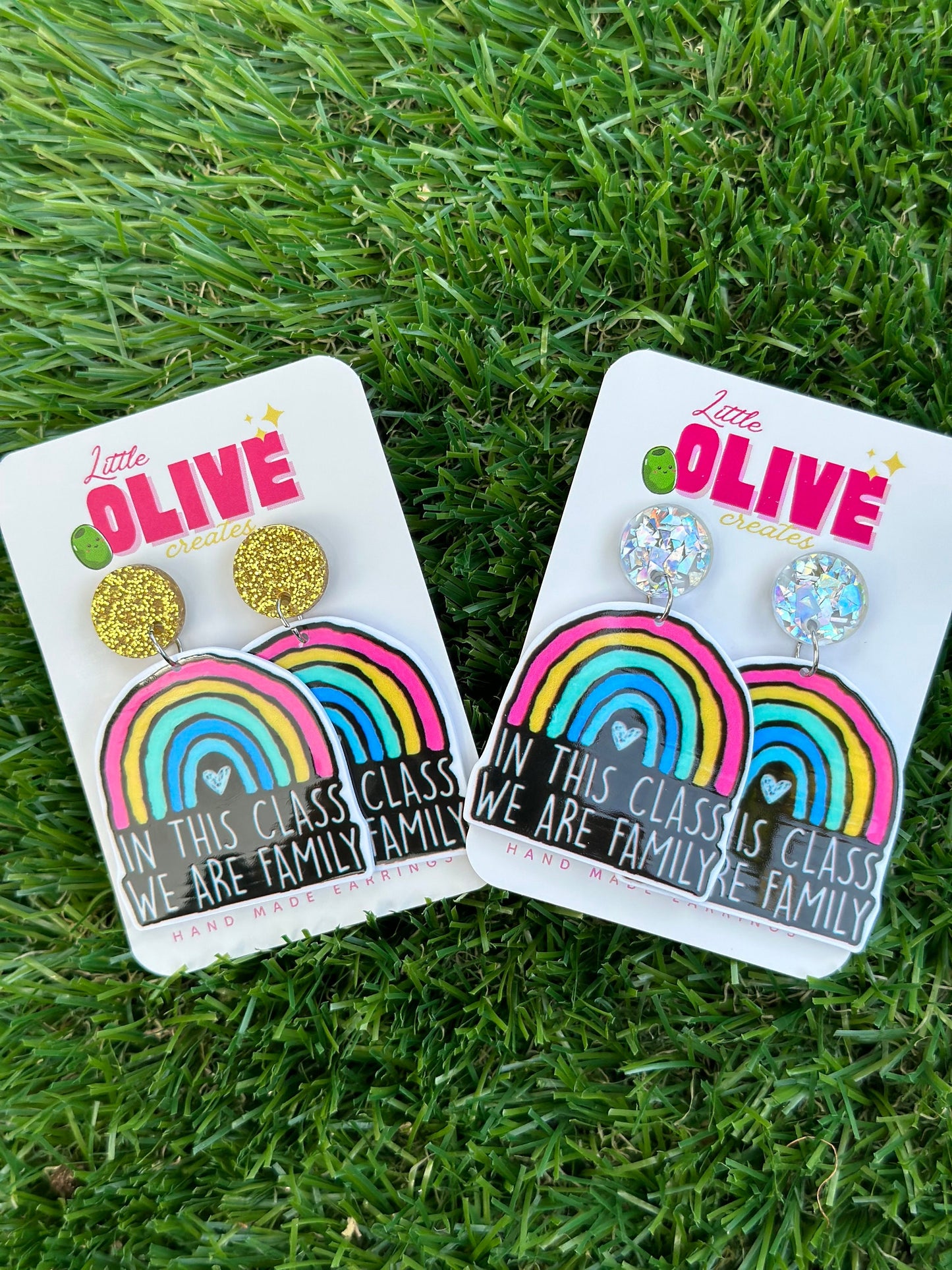 In This Class We Are Family' Teacher Earrings - Fostering Unity