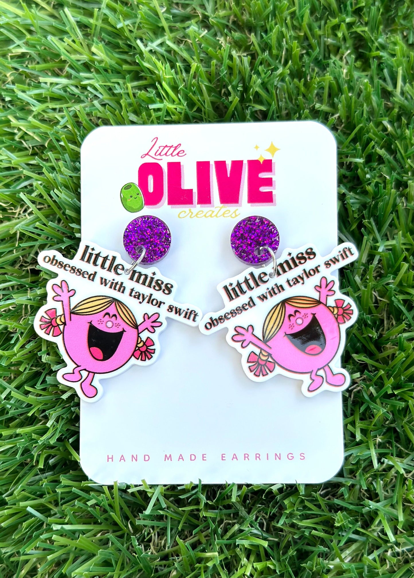 Little Miss Obsessed with Taylor Swift' Earrings - Celebrating Taylor Swift Fandom