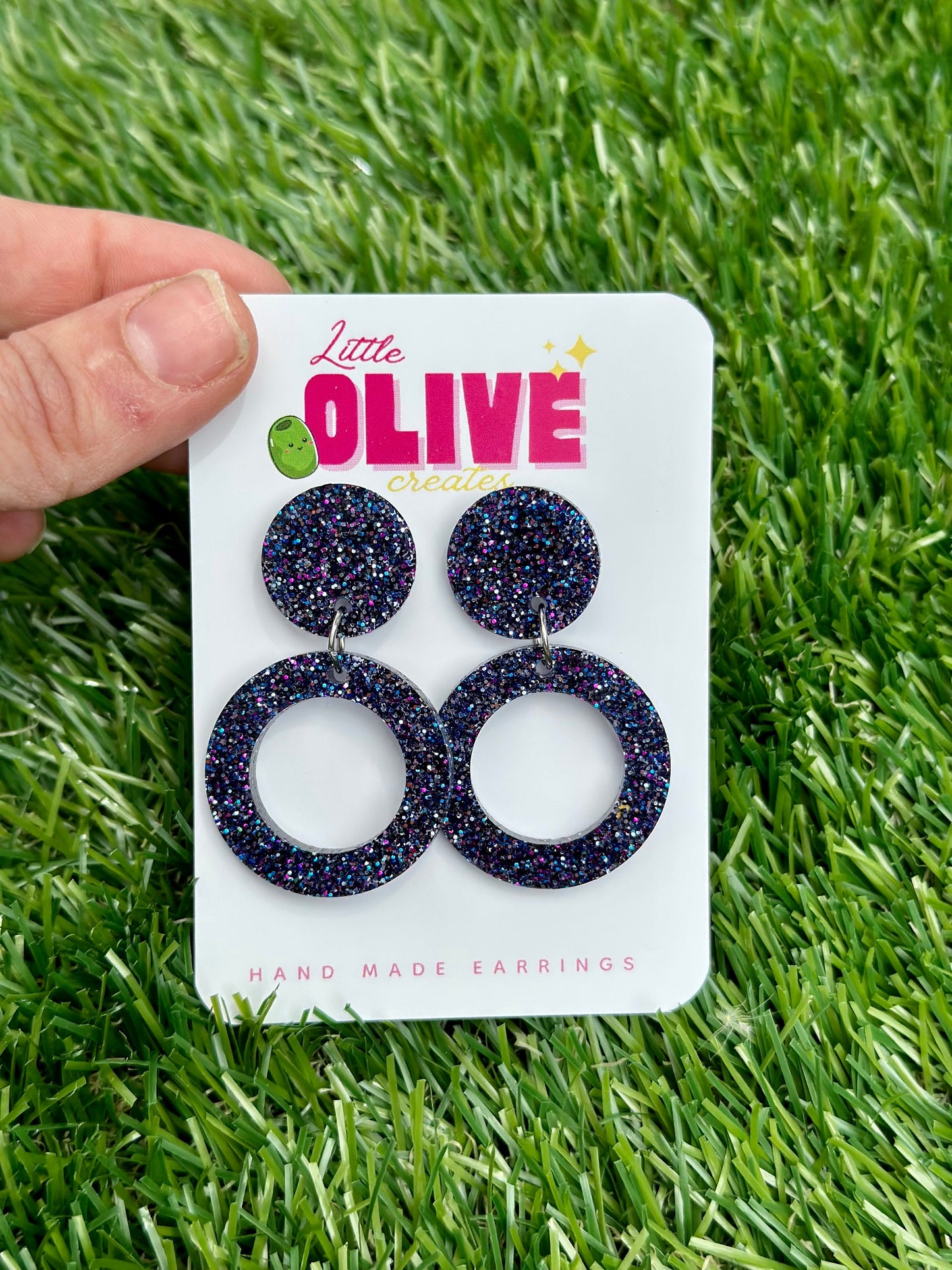Gorgeous Retro Hoop Dangle Earrings - Available in Various Colours