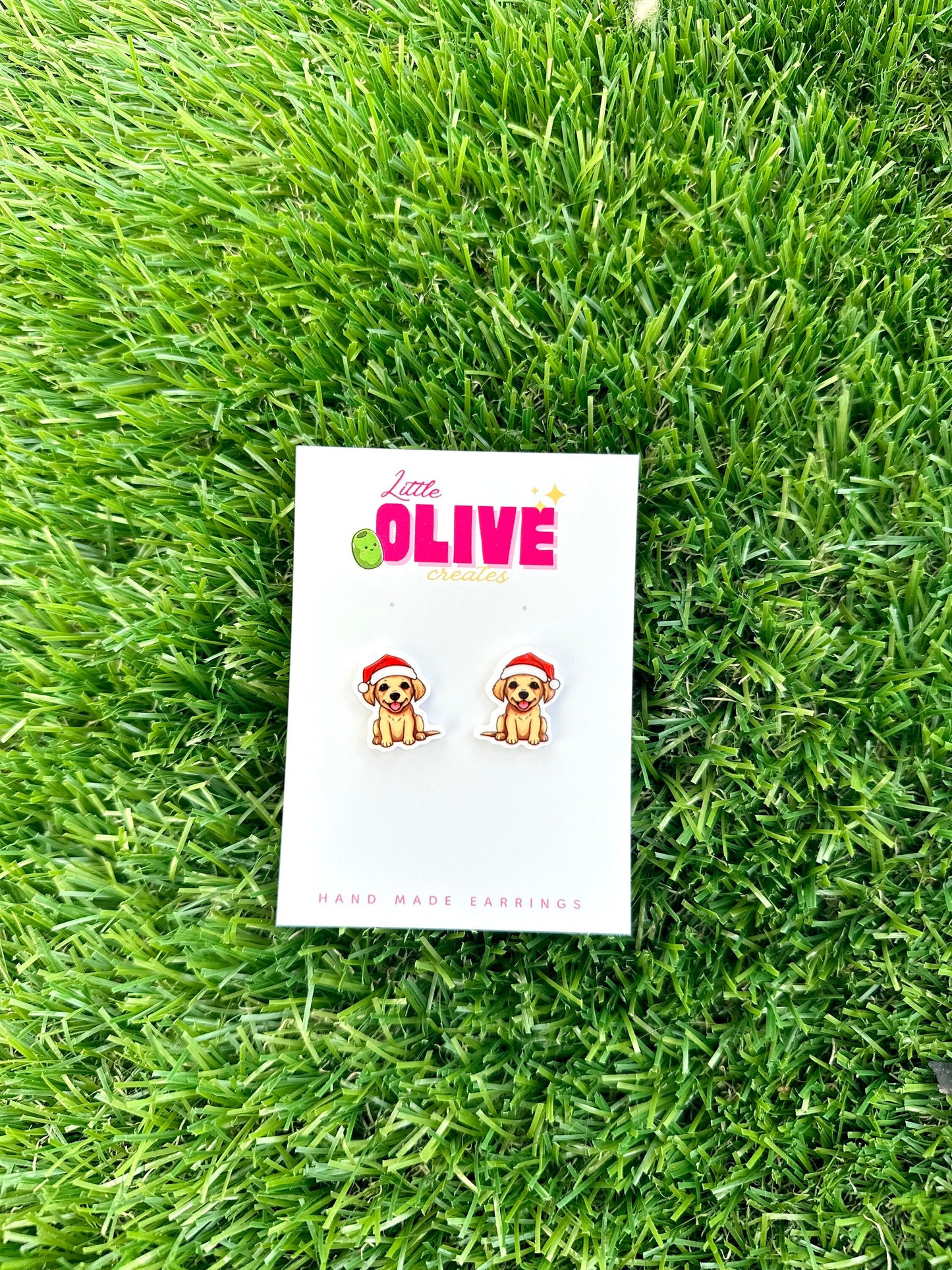 Adorable Christmas Puppy Stud Earrings - Choose Your Festive Companion!