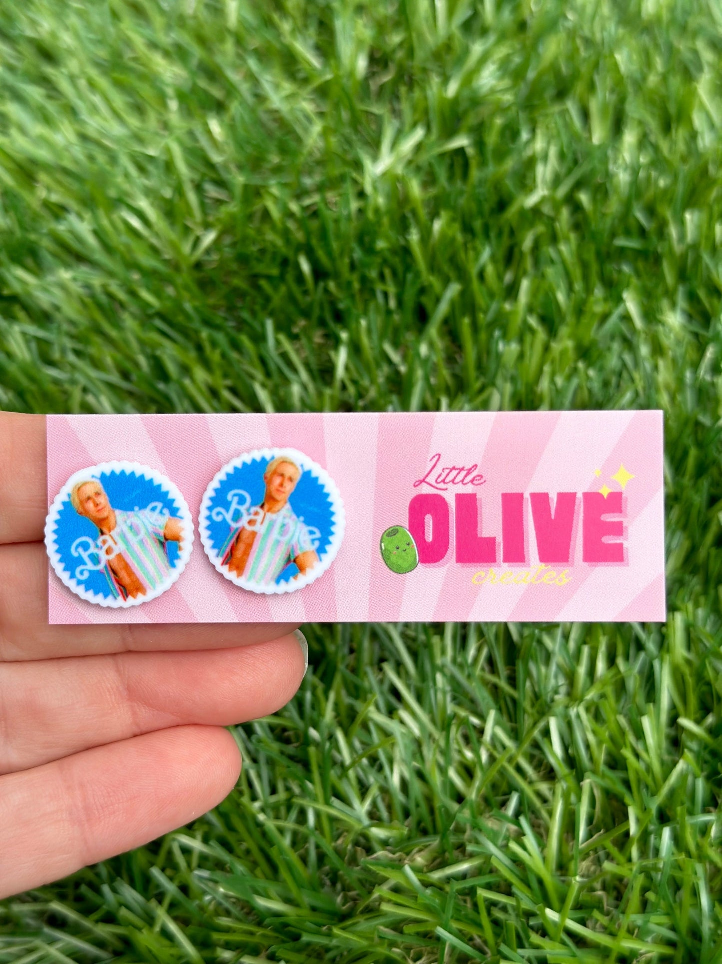 Barbie-Glam Stud Earrings - Embrace the Fun and Fashion!