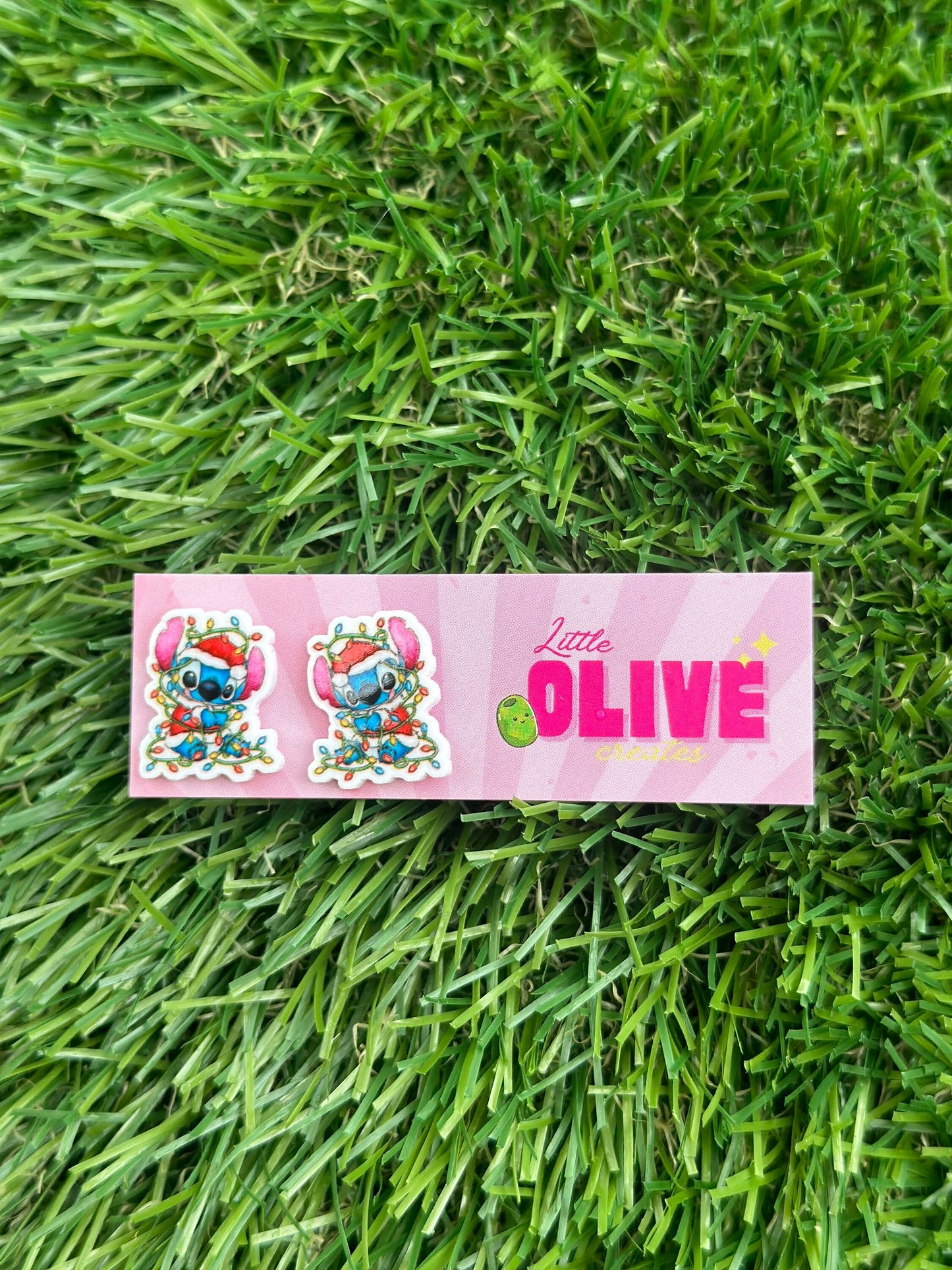 Disney Magic: Cute Stitch Christmas Earrings - Stud and Dangle Options