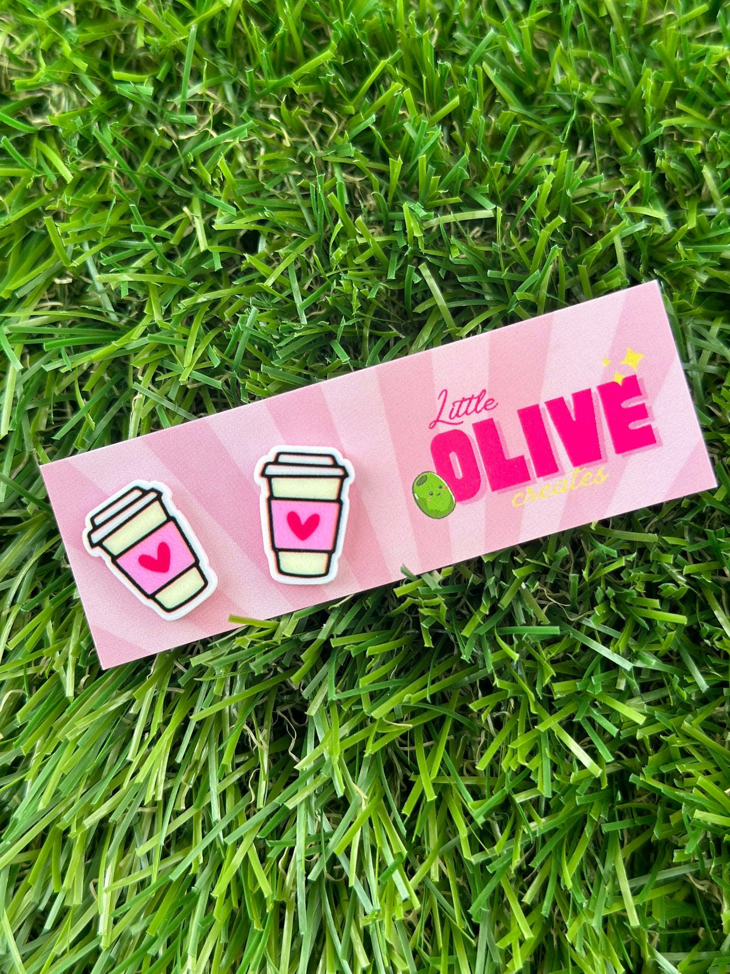 Coffee Bliss Stud Earrings - Caffeine Elegance