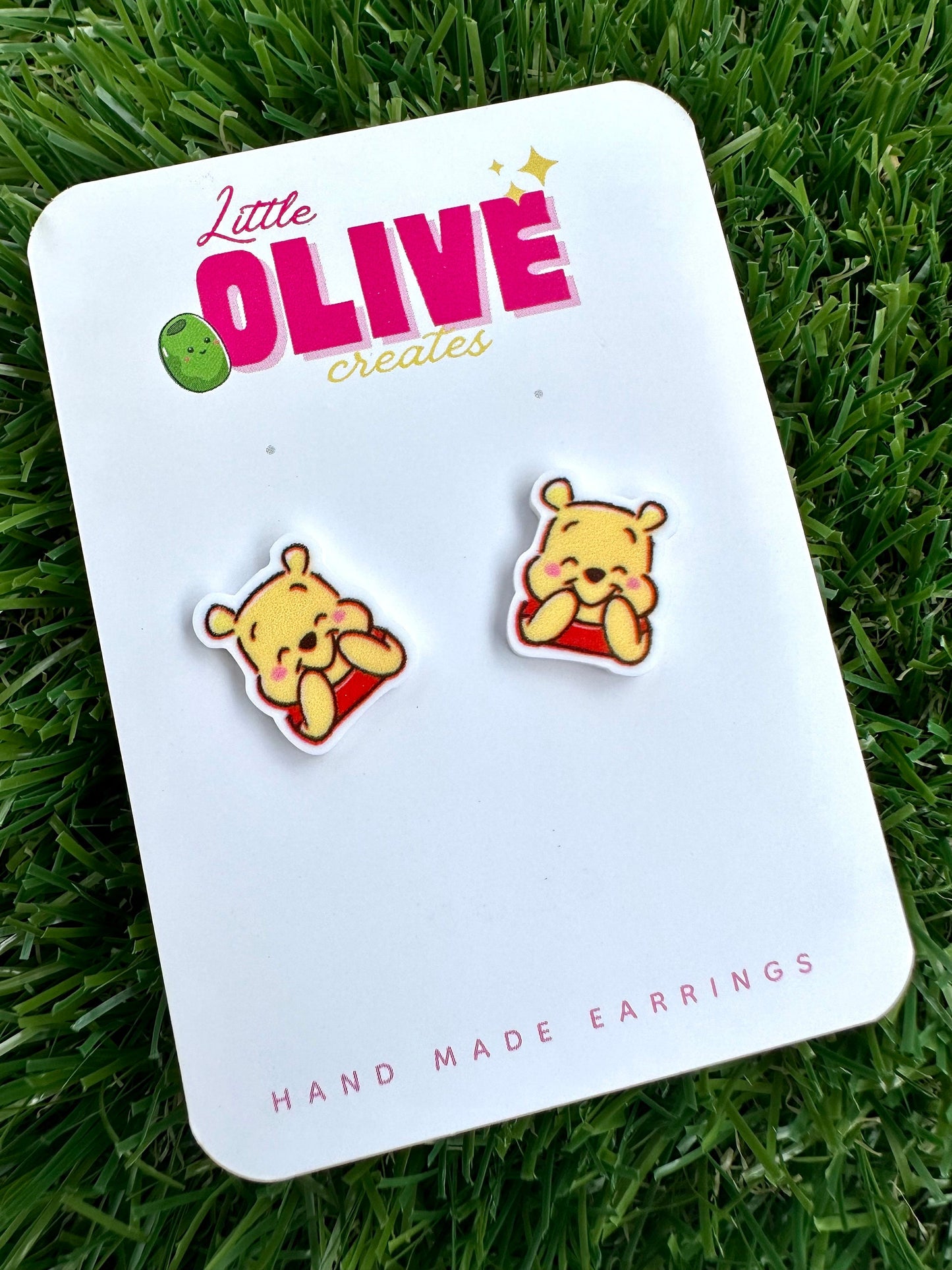 Winnie the Pooh Stud Earrings - Timeless Charm for Everyday Elegance