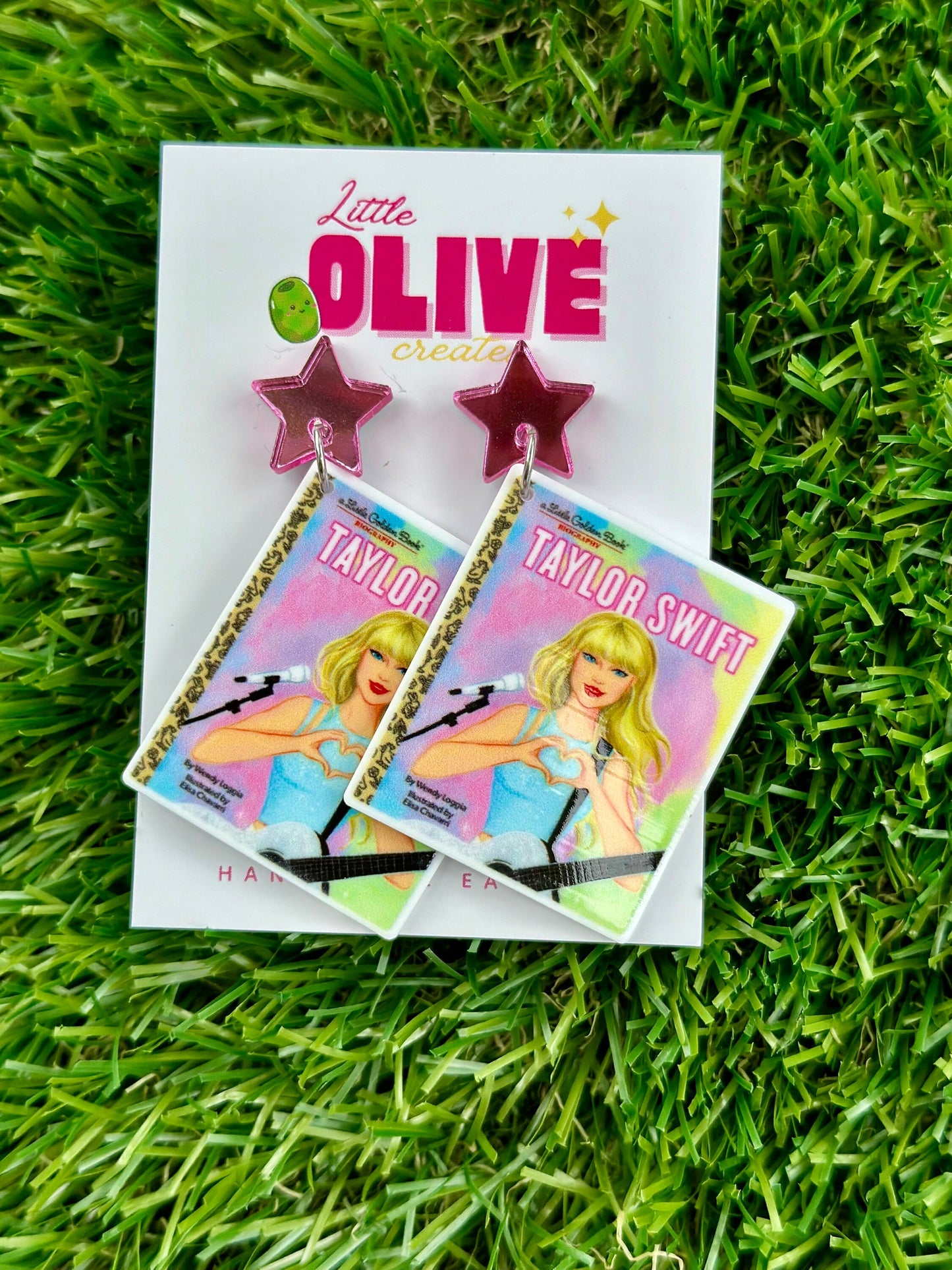 Golden Book style Music Era-Inspired Statement Earrings