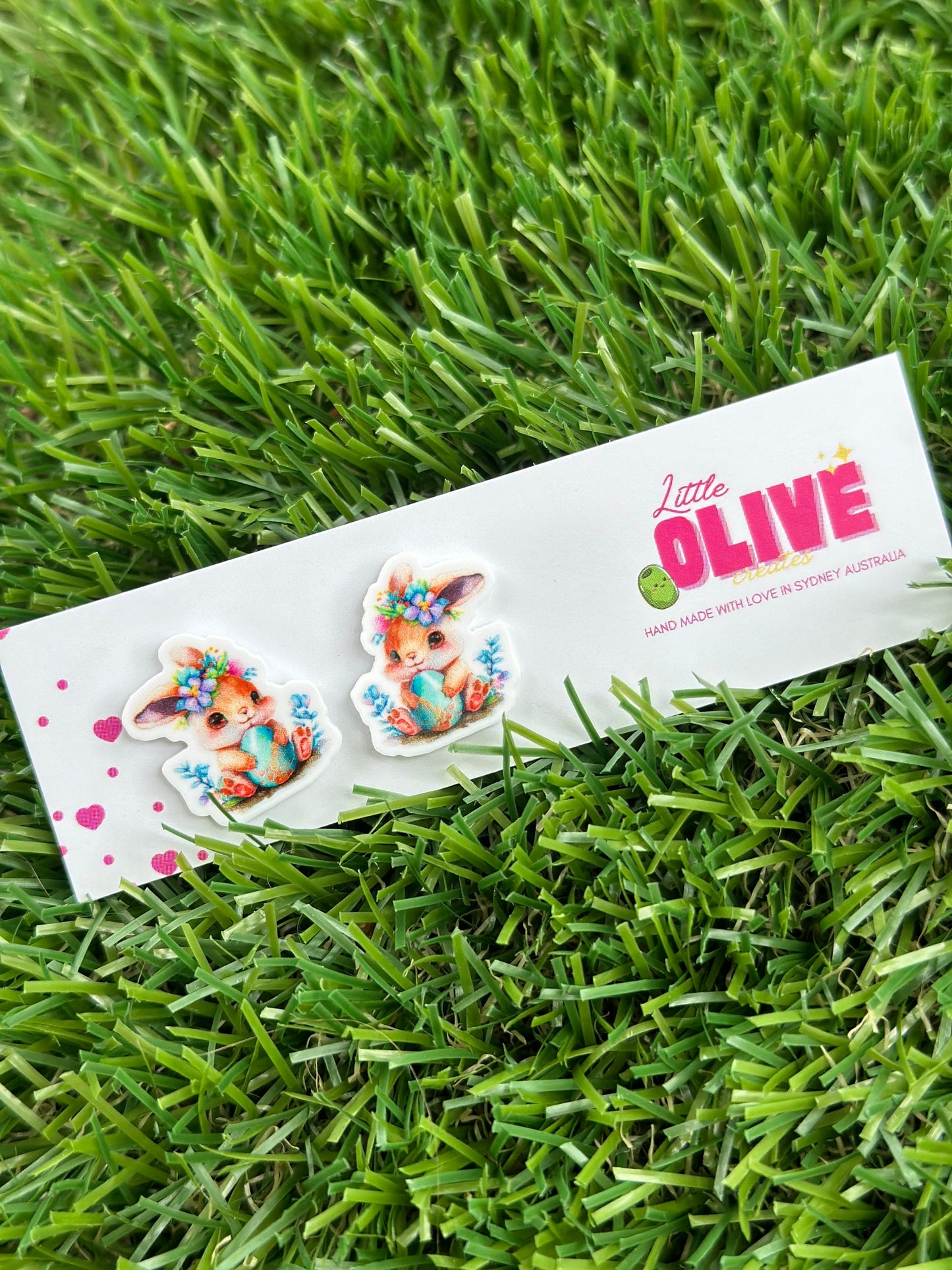 Easter Bunny Stud Earrings - Hop into Easter with Style!