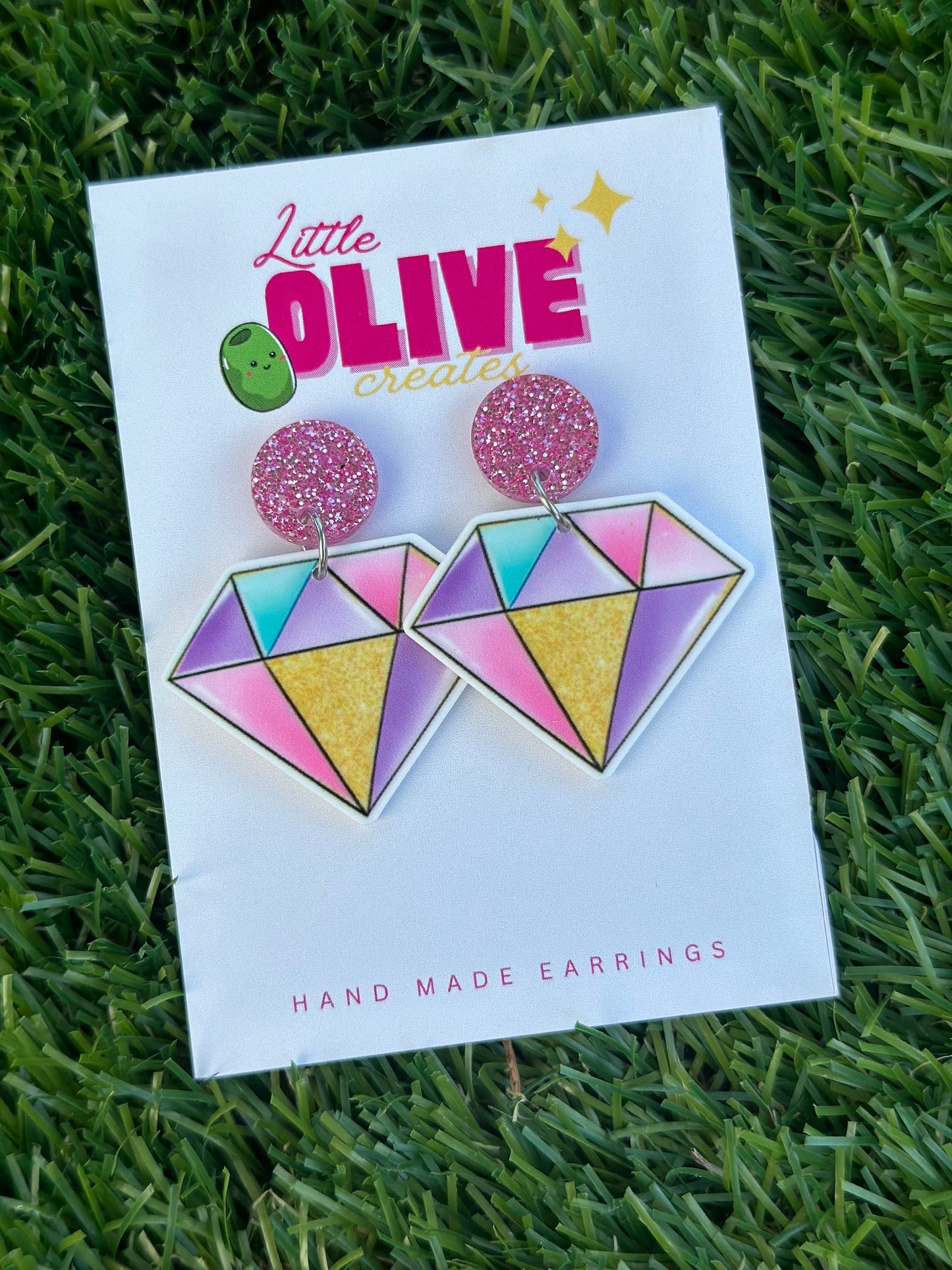 Sparkle and Shine with Colorful Diamond Dangle Earrings!