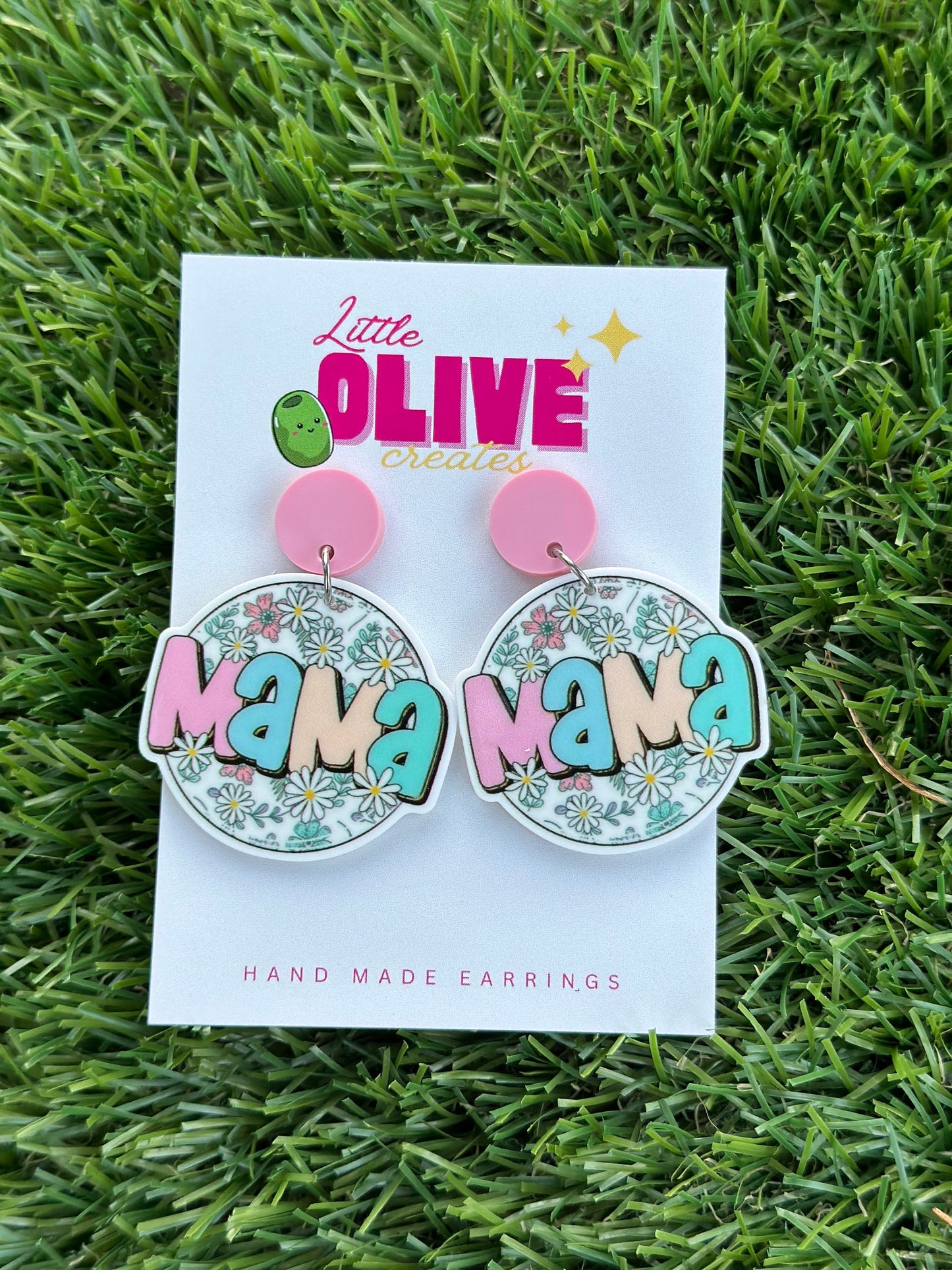 Chic Mama" Mother’s Day Earrings: Studs and Dangles Available