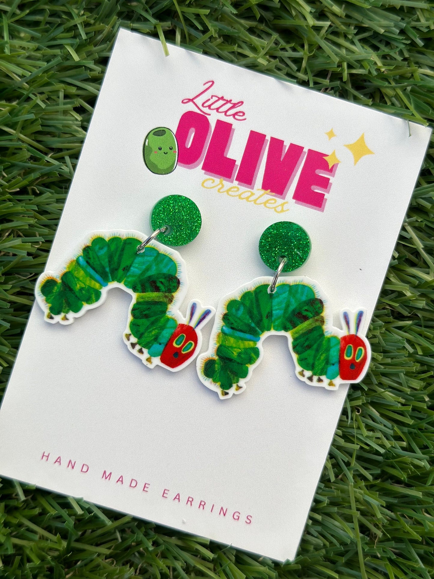 Adorable 'The Hungry Caterpillar' Teacher Earrings for Book Week!"
