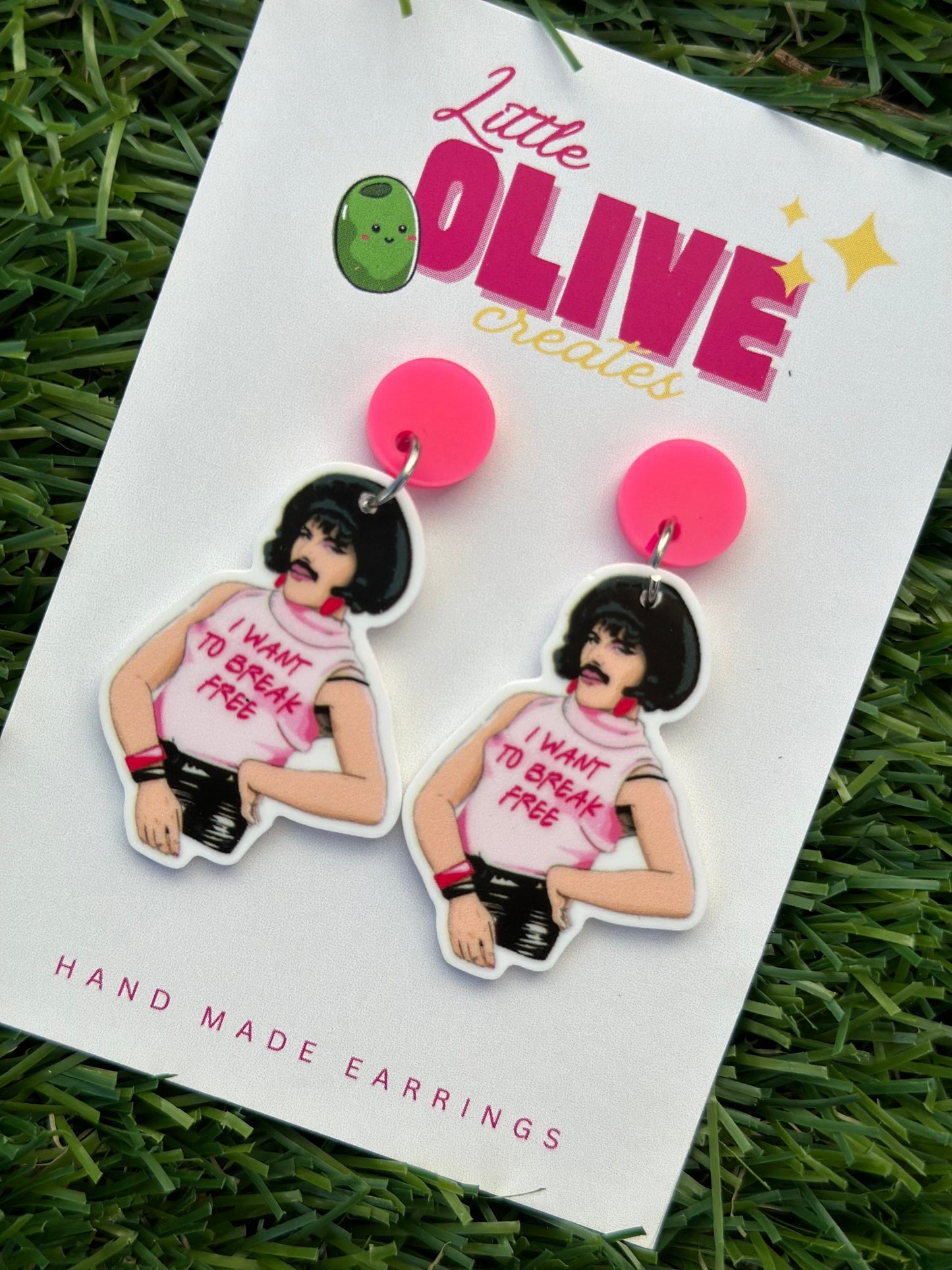 Rock Legend Freddie Earrings: Break Free Collection