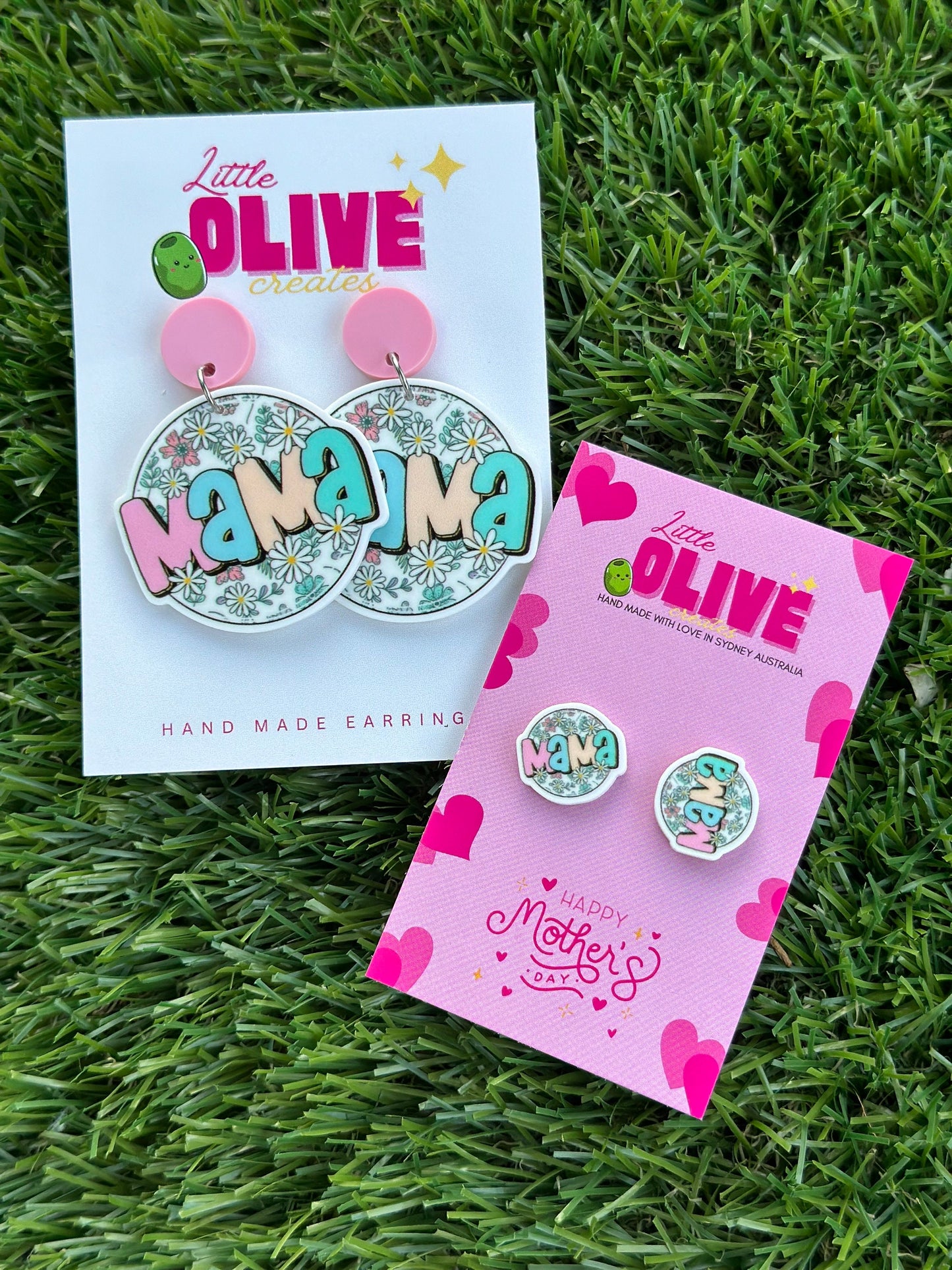 Chic Mama" Mother’s Day Earrings: Studs and Dangles Available