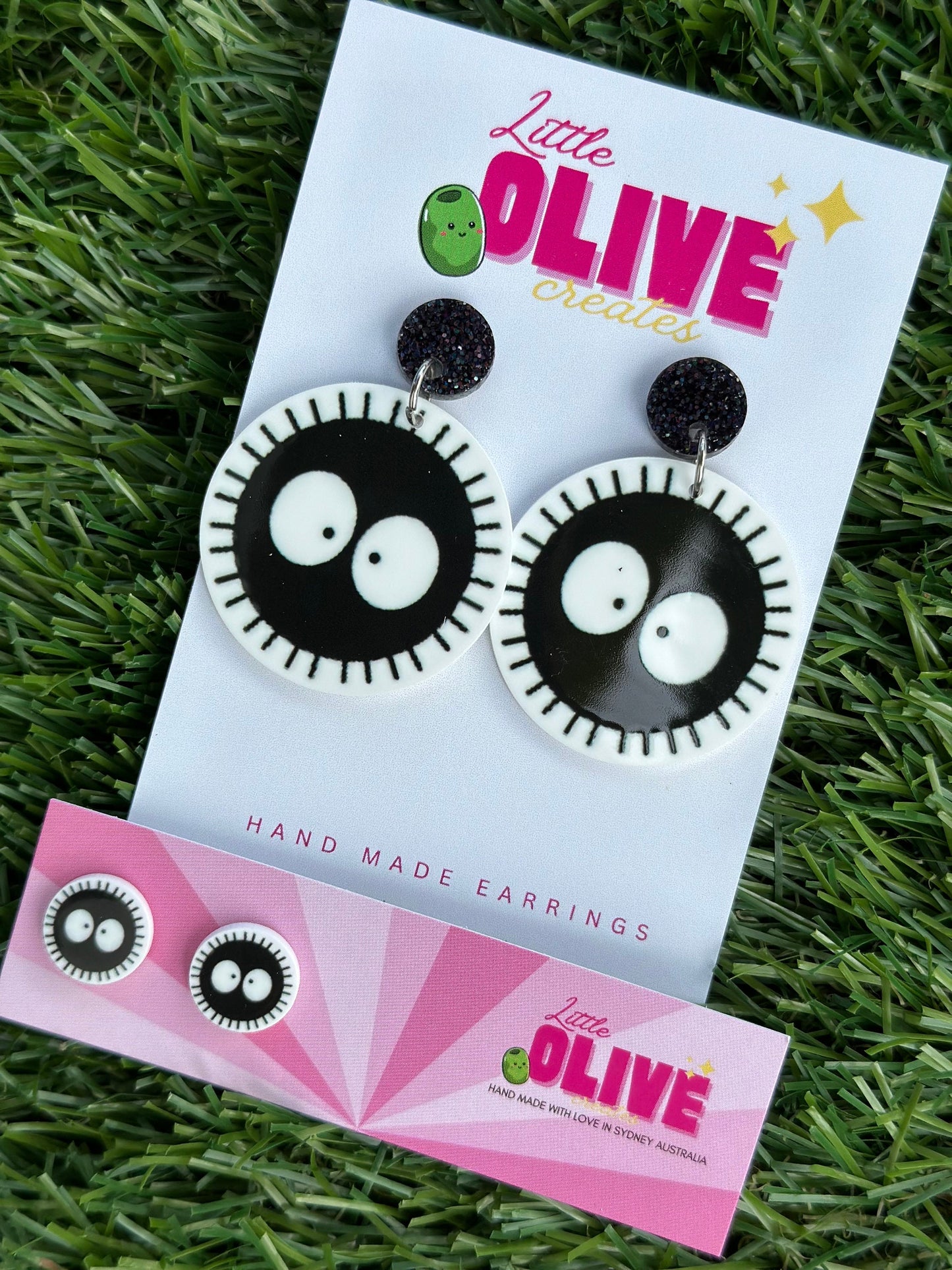 Soot Sprites Studio Ghibli Anime Earrings - Cute Studs and Dangles!