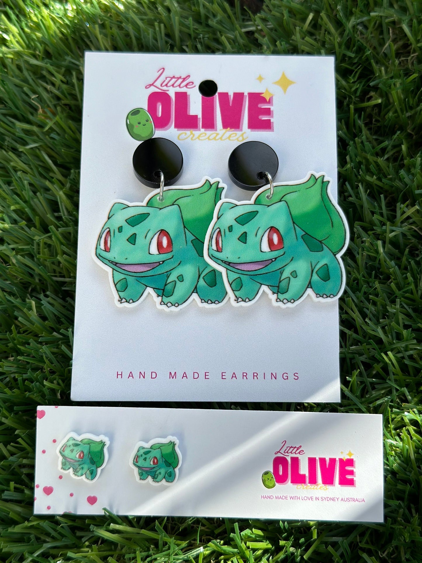Bulbasaur Bliss: Pokémon Earrings in Stud and Dangle Styles