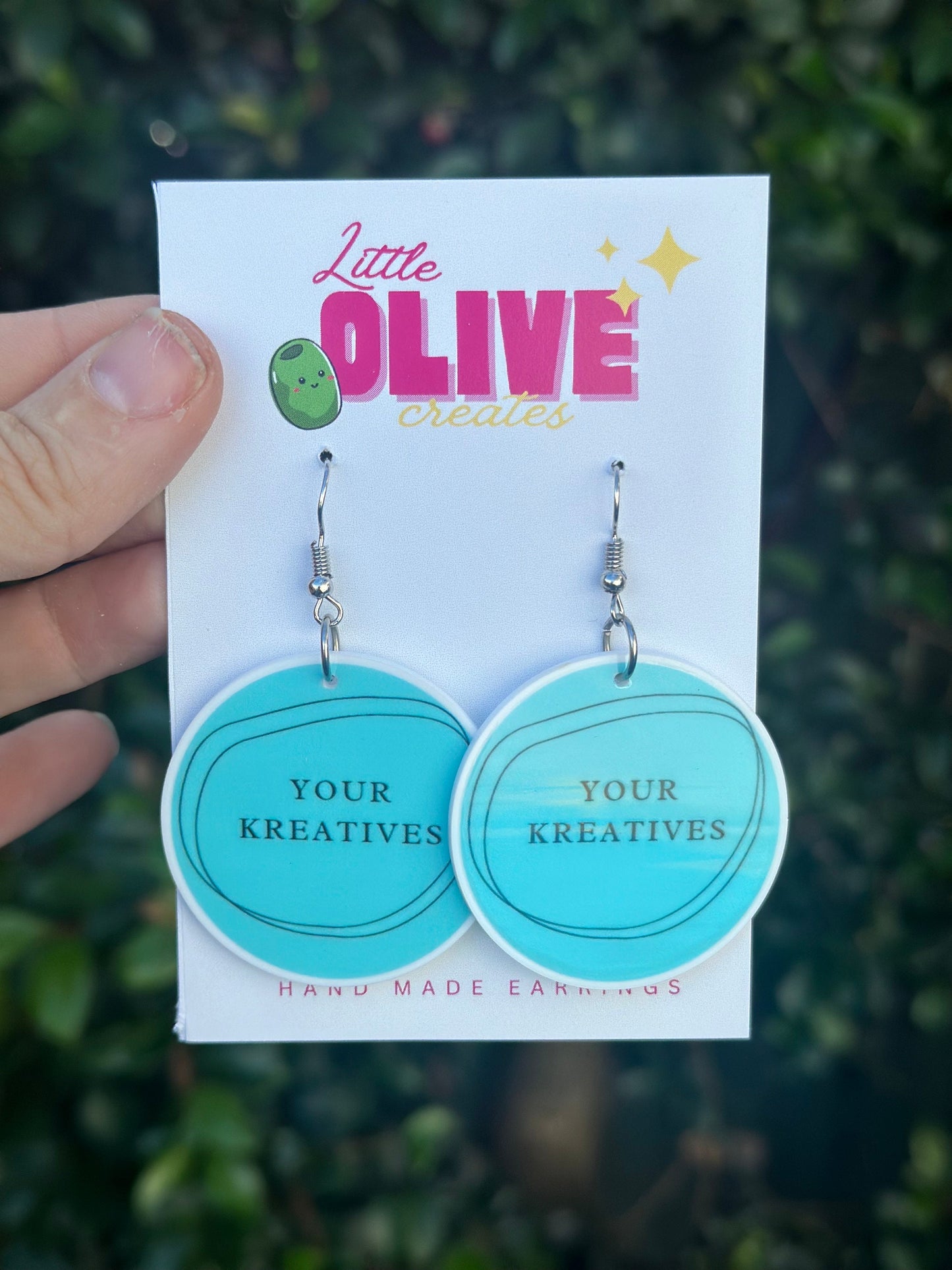Fully Customisable Drop Statement Dangle or Stud Earrings - Your Design, Logo, Sports team, party theme Your Style!