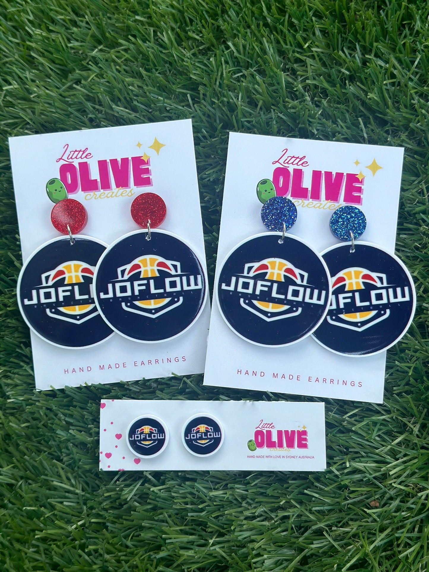 Fully Customisable Drop Statement Dangle or Stud Earrings - Your Design, Logo, Sports team, party theme Your Style!