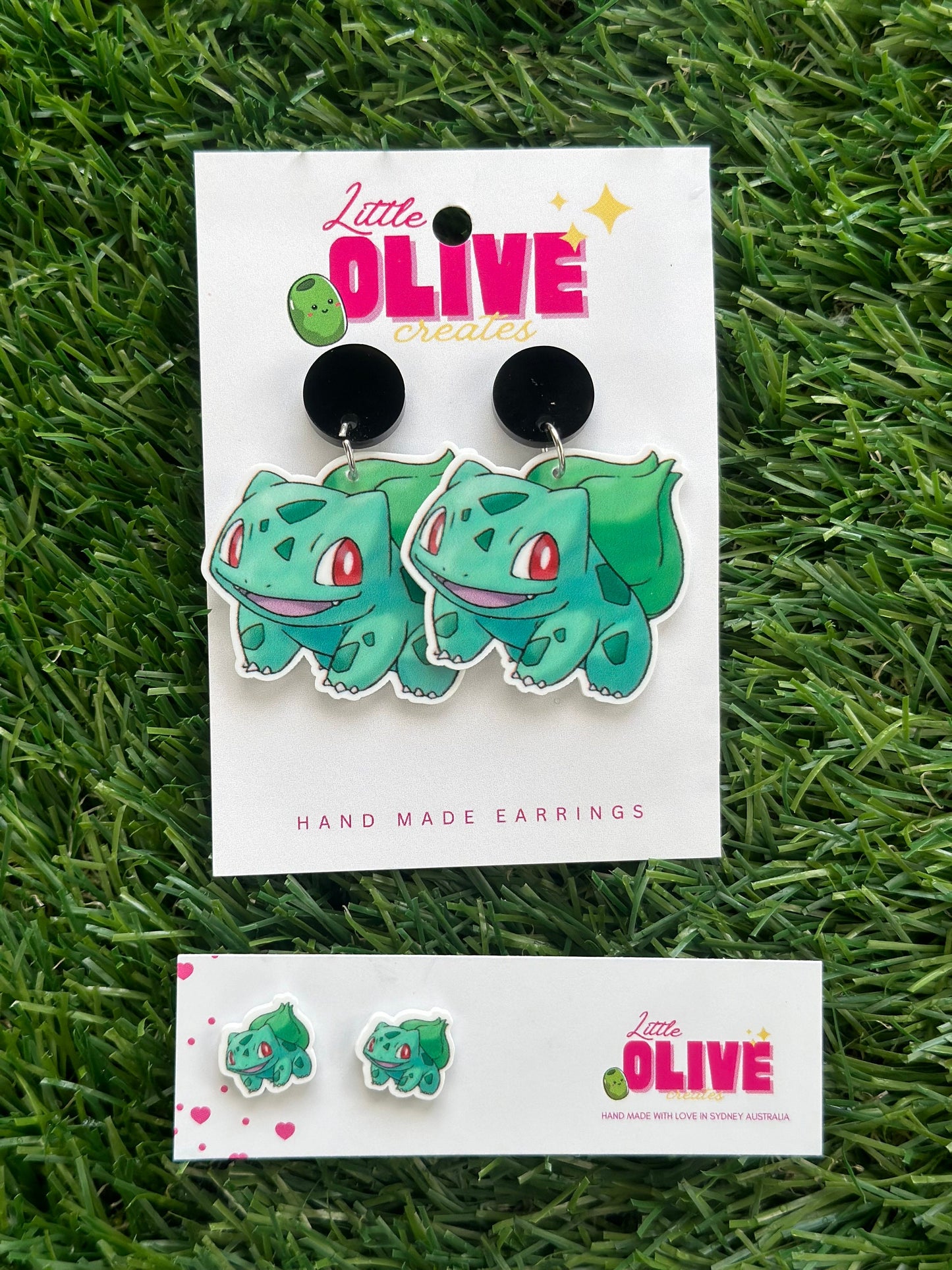 Bulbasaur Bliss: Pokémon Earrings in Stud and Dangle Styles