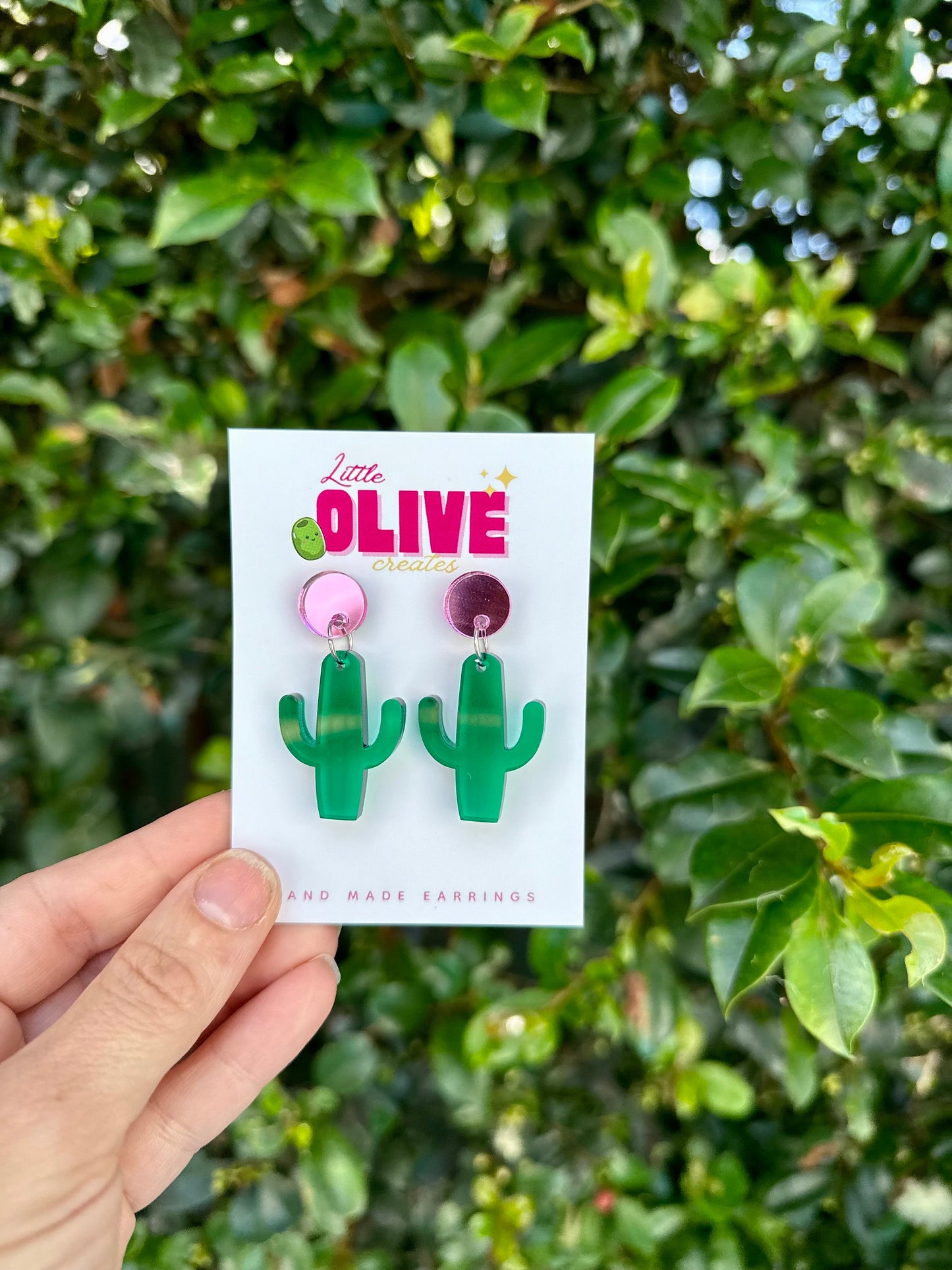 Gorgeous Cactus Mini Dangle Earrings - Nature-Inspired Elegance for Plant Lovers