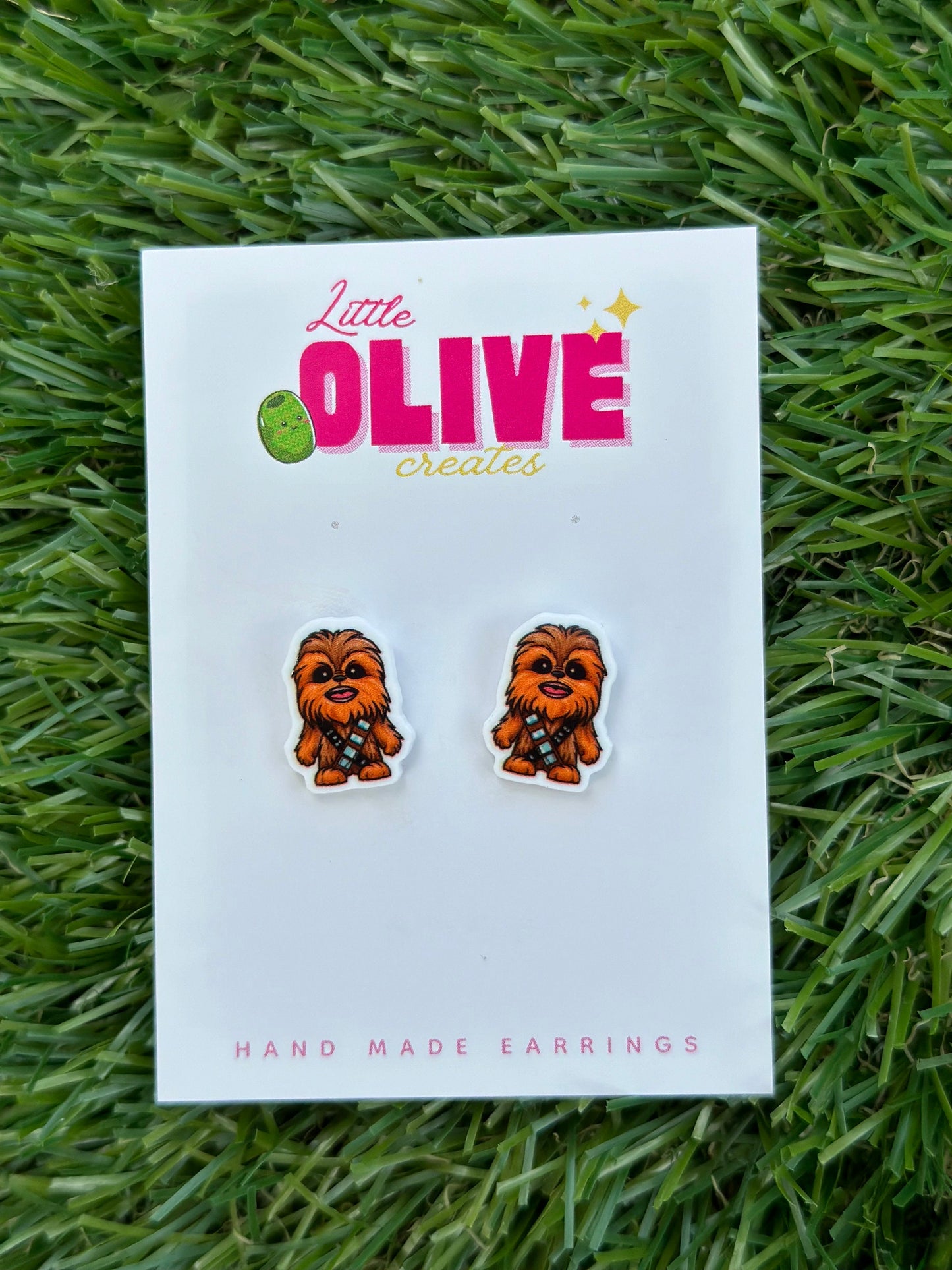 Fun Star Wars Earrings - Princess Leia or Chewbacca Designs