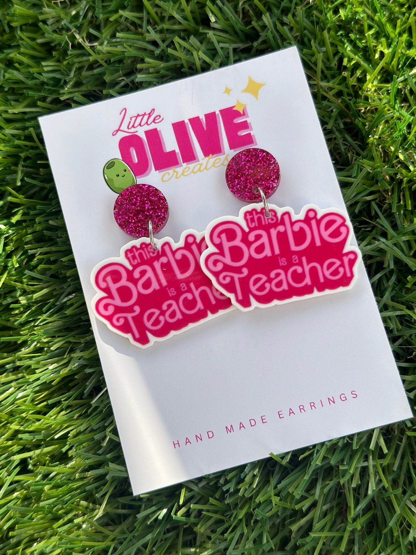 Teacher Barbie Dangle Earrings: Embrace Your Inner Educator in Style!