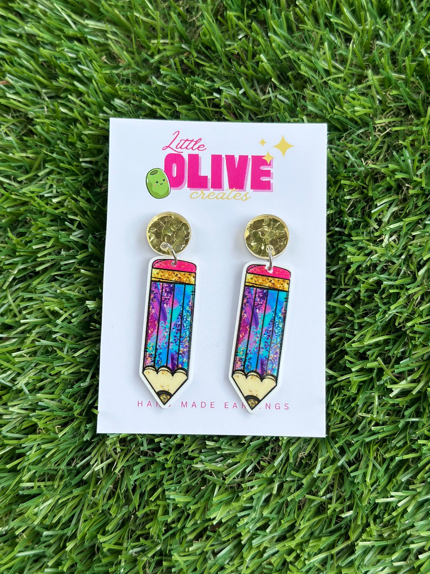 Pencil Earrings - Whimsical Accessories for Educators