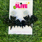 Quirky Glitter Bat Halloween Dangle Earrings - Two Sizes Available!