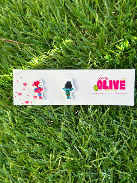 Lucky Troll Stud Earrings – Playful & Cute!