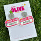 Hello, I'm Autistic" Neurodiversity Awareness Dangle Earrings