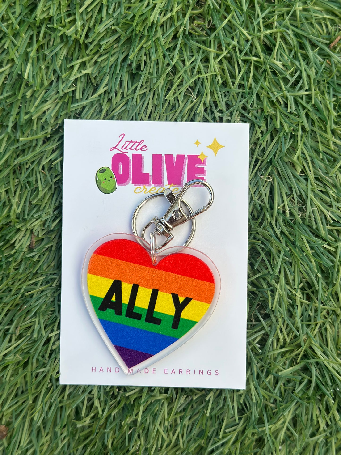 LGBTQ Ally Earrings | Pride Studs, Dangles & Keychain