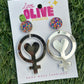 Femme Love Mirror Dangle Earrings | Statement Pride Jewelry