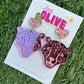 Pink Mirror Cheetah Dangle Earrings | Funky Acrylic Statement Earrings | Lightweight Hypoallergenic Jewelry
