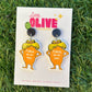 Lorax Inspired Acrylic Dangle Earrings