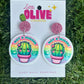 “Not a Hugger” Funny Cactus Dangle Earrings – Cute & Quirky Statement Jewelry
