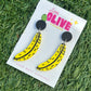 Quirky Banana Earrings – Hand-Painted Fruit Dangle Earrings 🍌 Funky Statement Jewelry