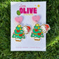 Hello Kitty Christmas Tree Dangle Earrings - Festive and Cute Holiday Jewelry 🎄🎀